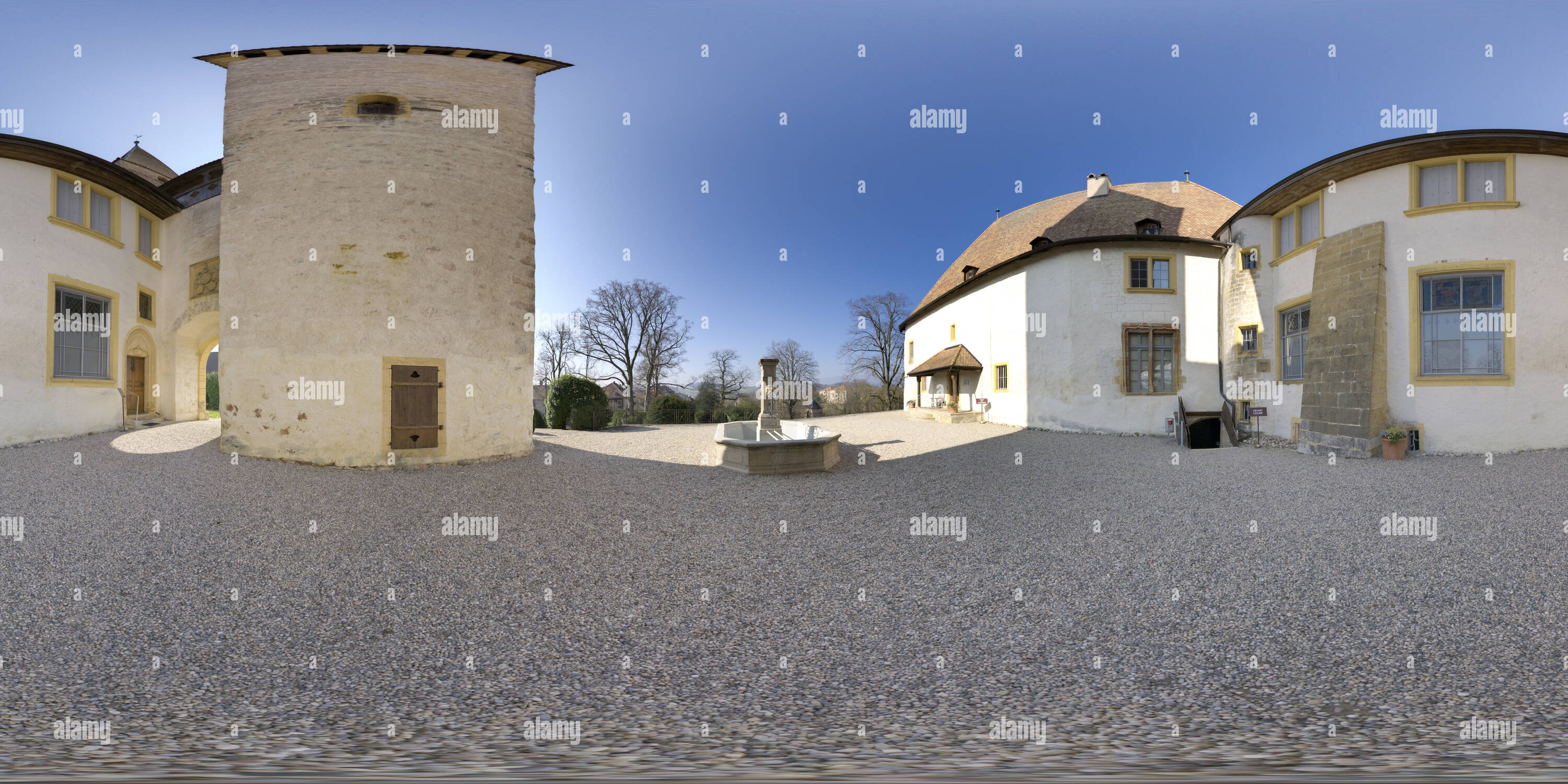 360 °Ansicht auf La Sarrat Schloss 2 Alamy