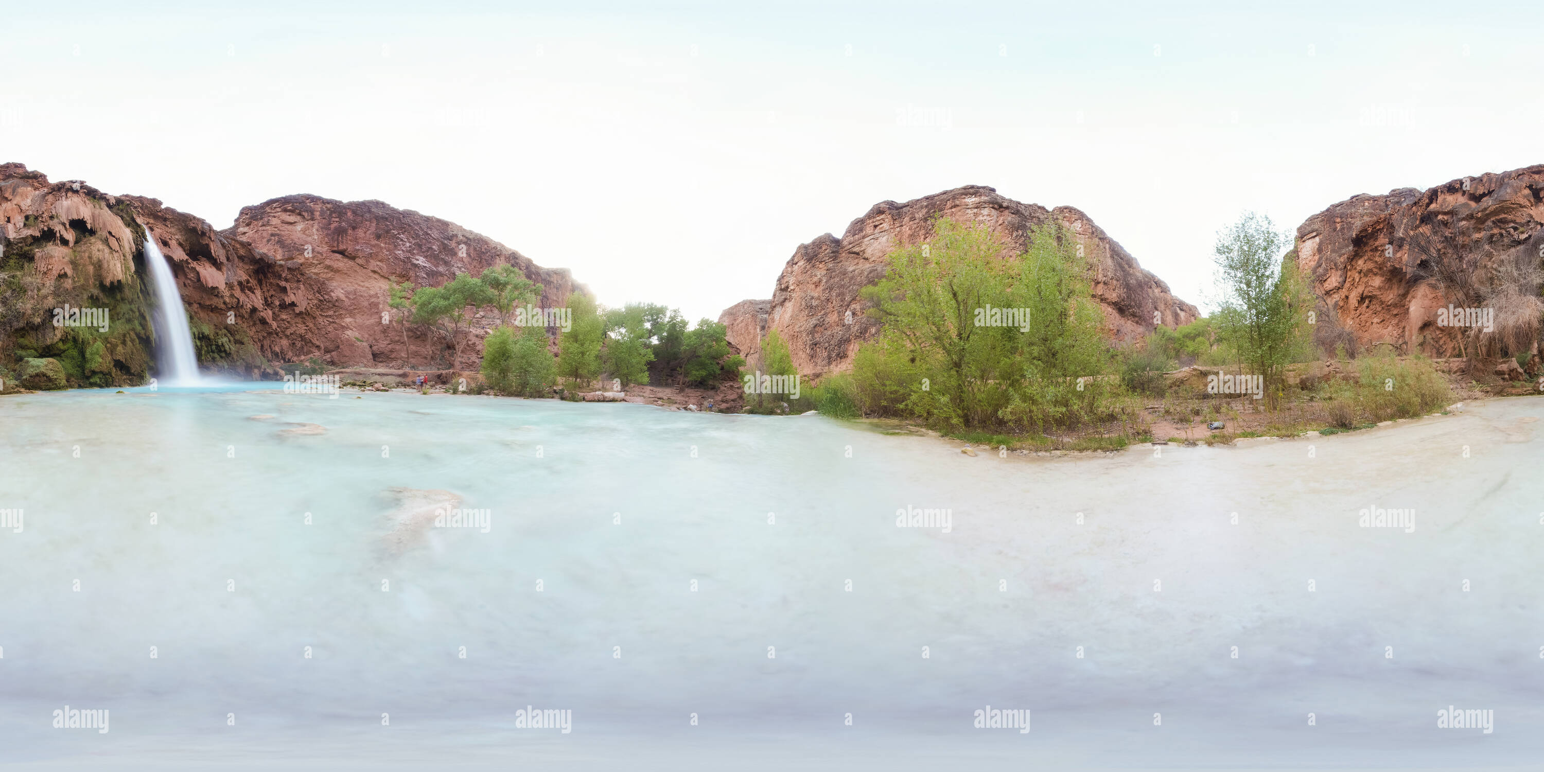 360 Grad Panorama Ansicht von Havasu Falls, Supai AZ