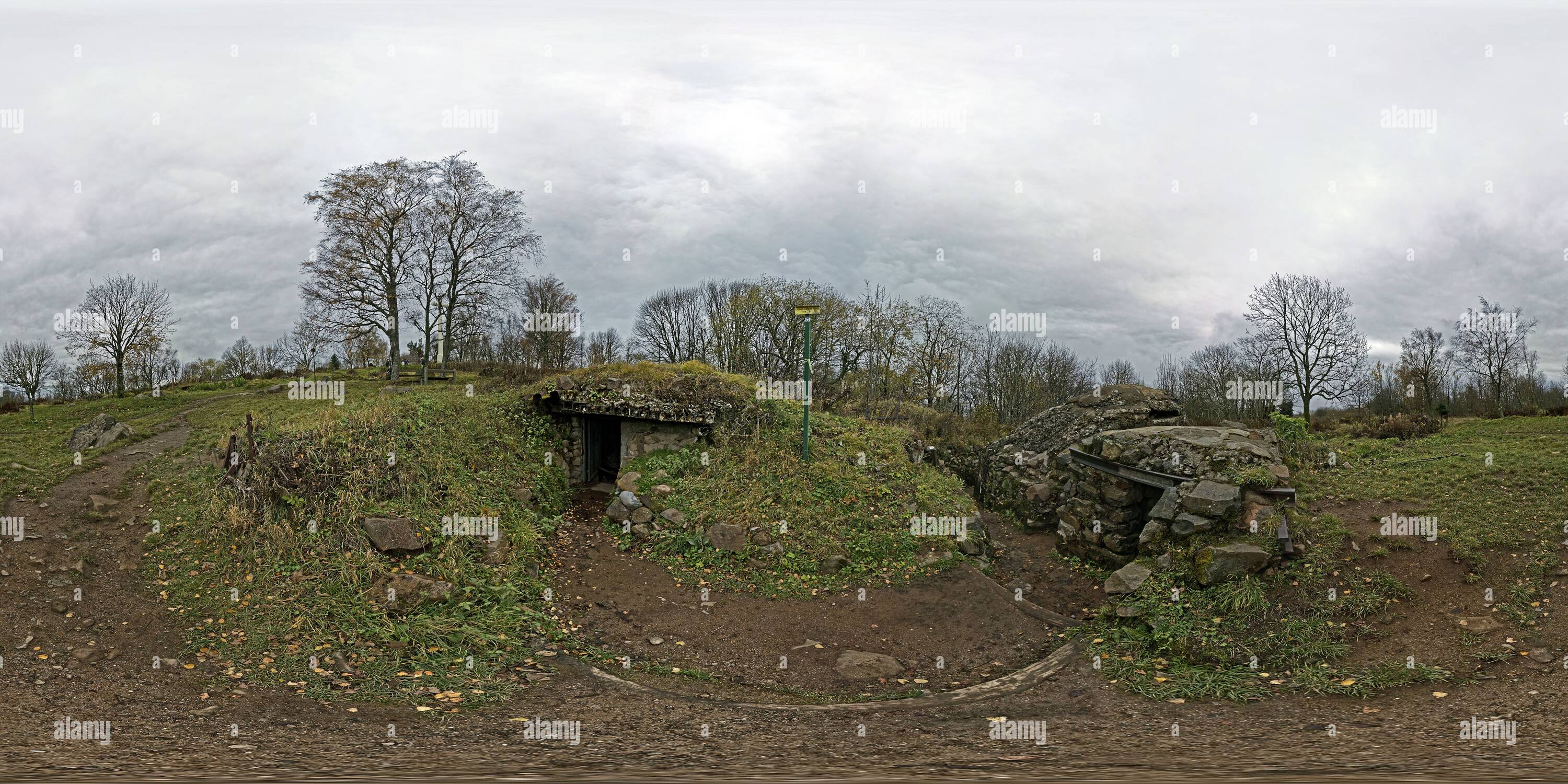 360 Grad Panorama Ansicht von Hartmannswillerkopf, in der Nähe von Dora-Hut