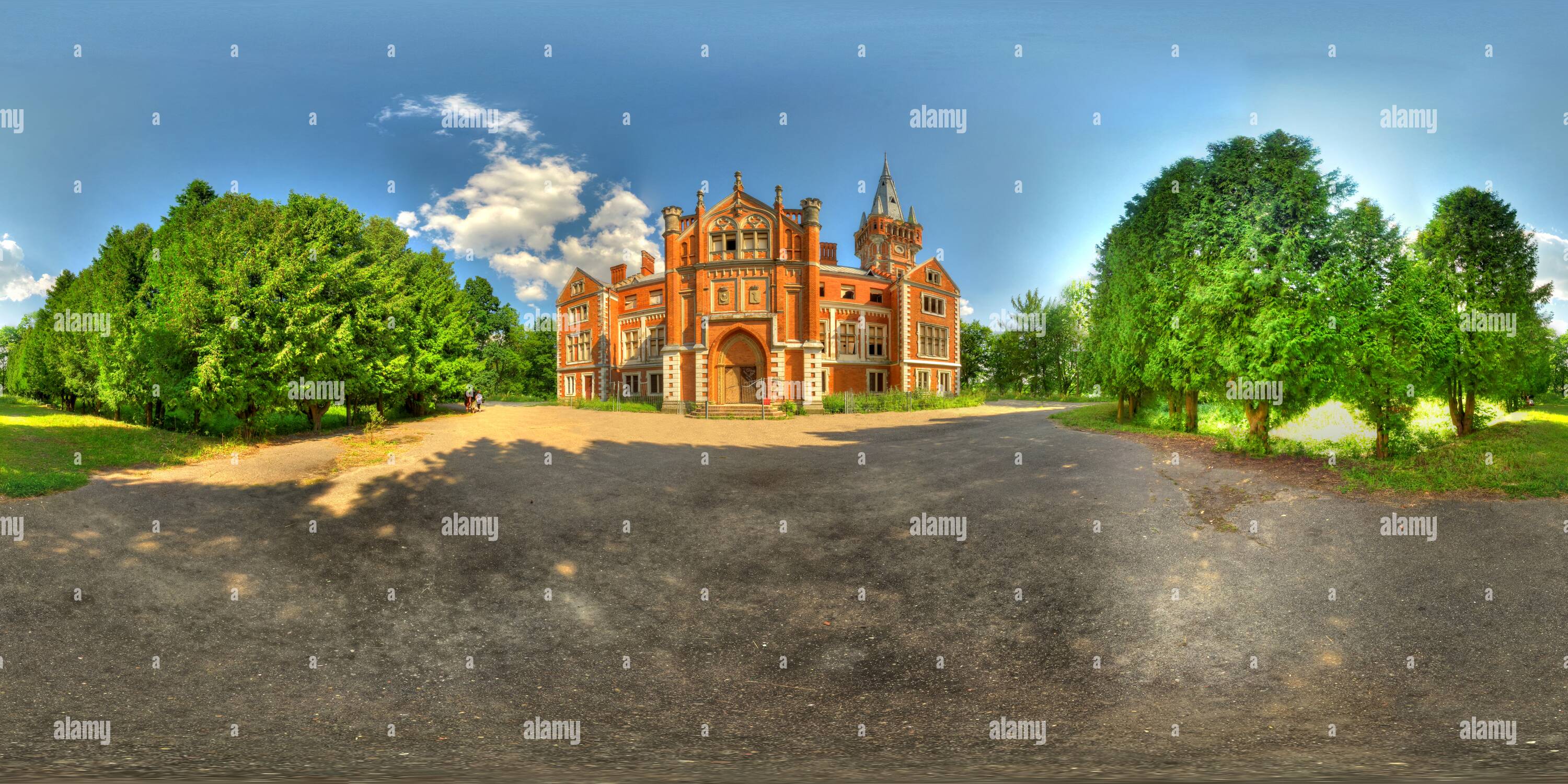 360 Grad Panorama Ansicht von Palace Tyszkiewicz (lentvaris)