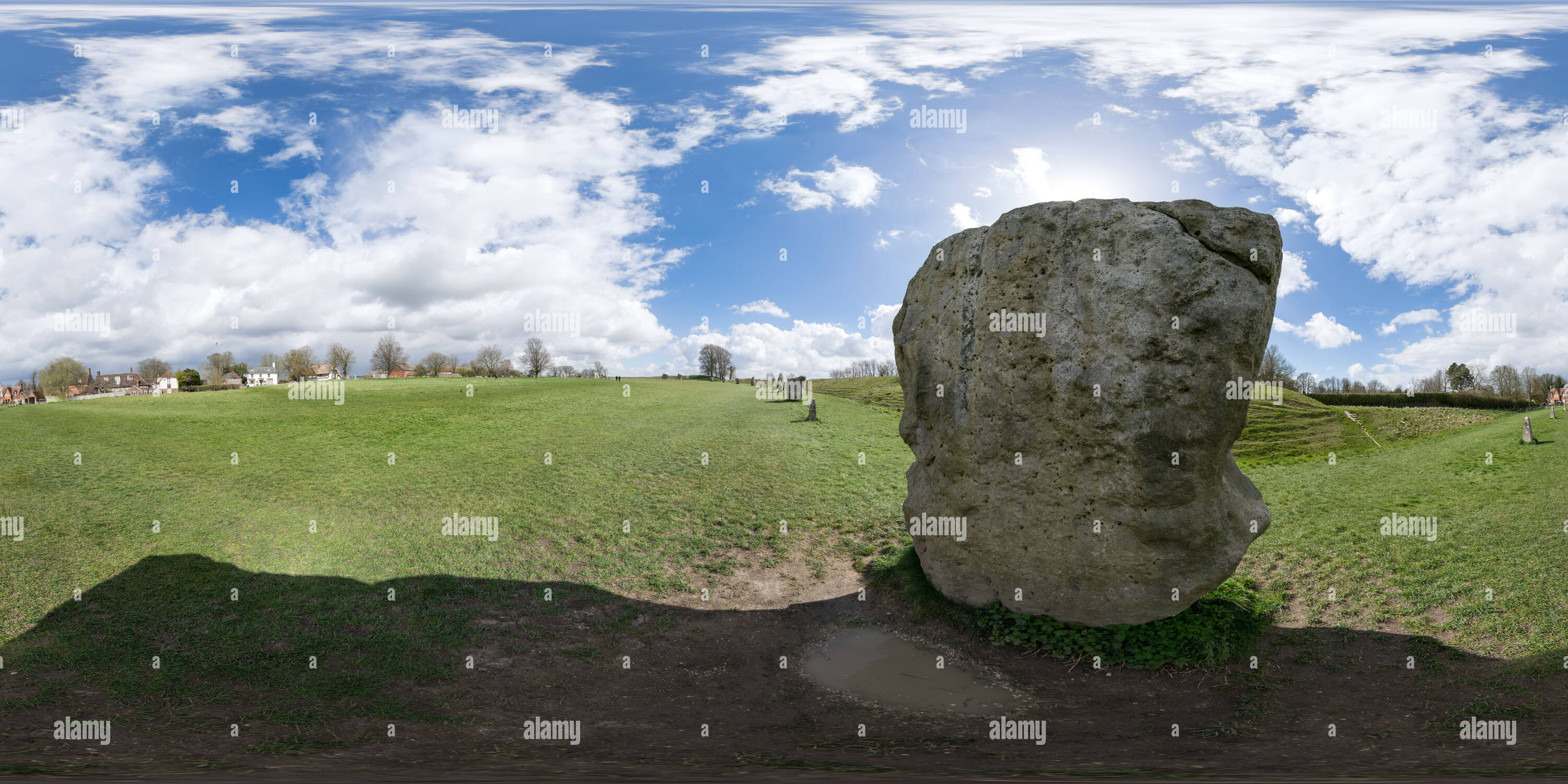 360 Grad Panorama Ansicht von Avebury Stone, Avebury, Wiltshire