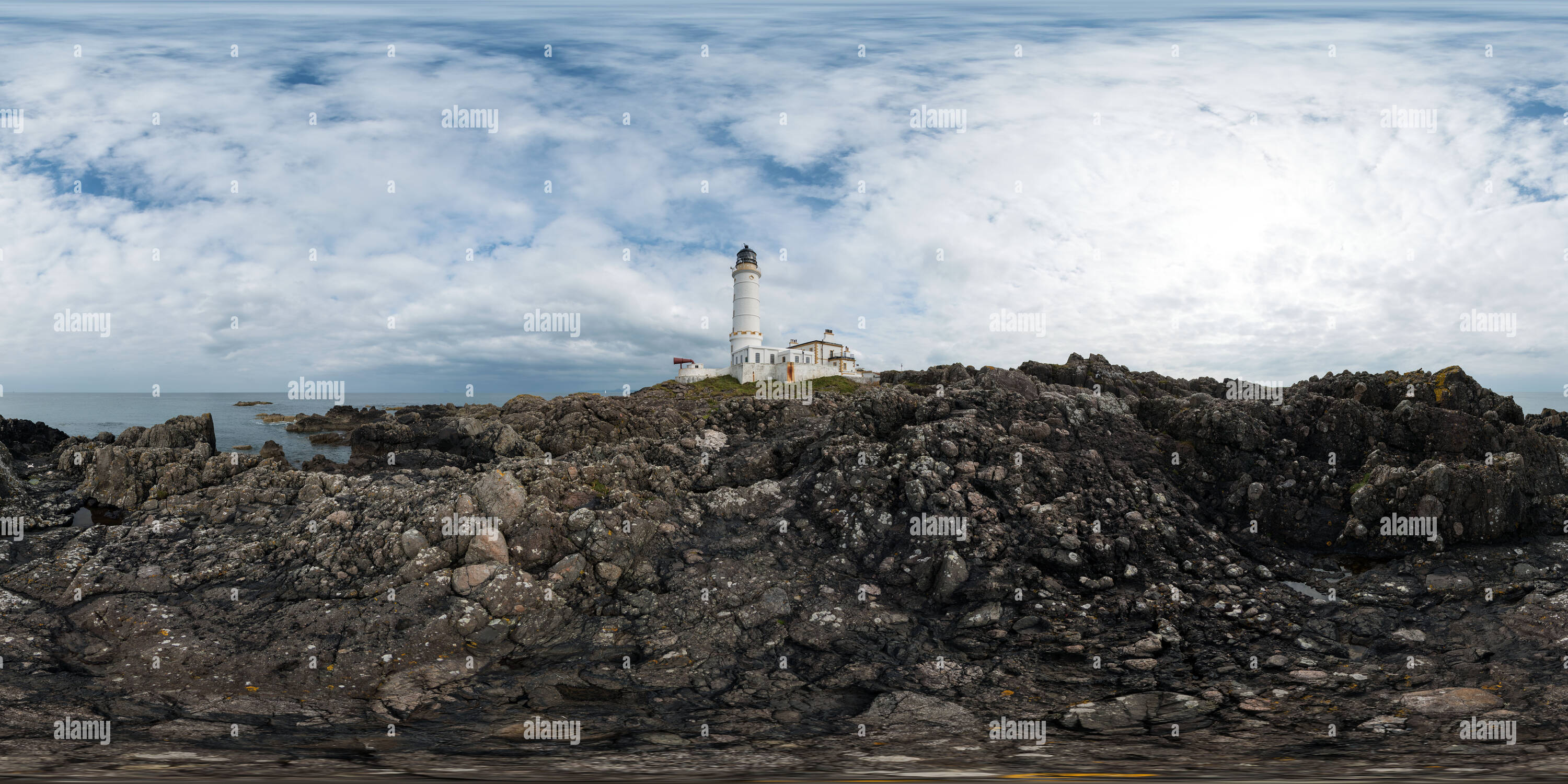 360 Grad Panorama Ansicht von Corsewall Point, Rhins Of Galloway