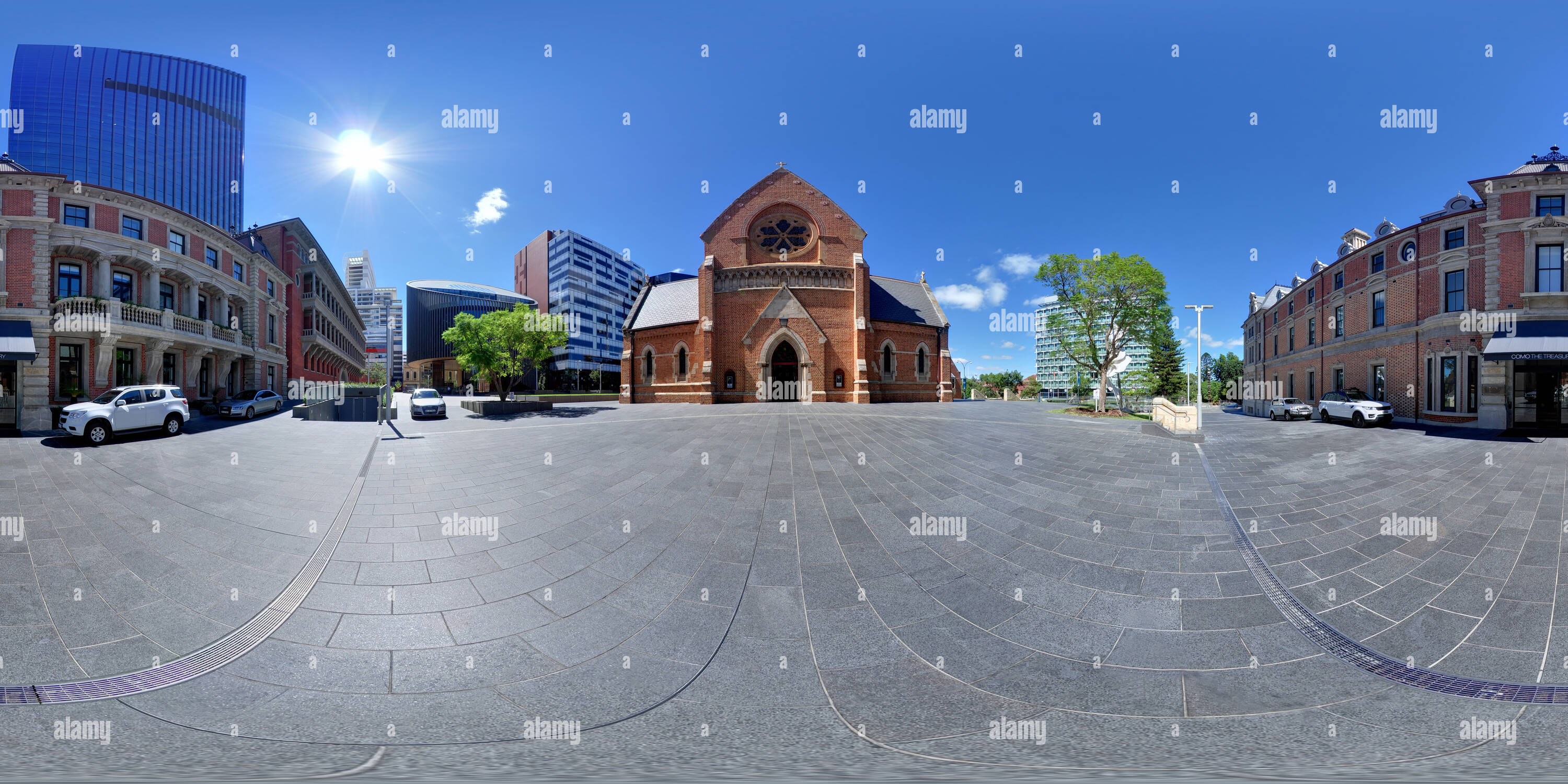 360 Grad Panorama Ansicht von St George's Cathedral Haupteingang