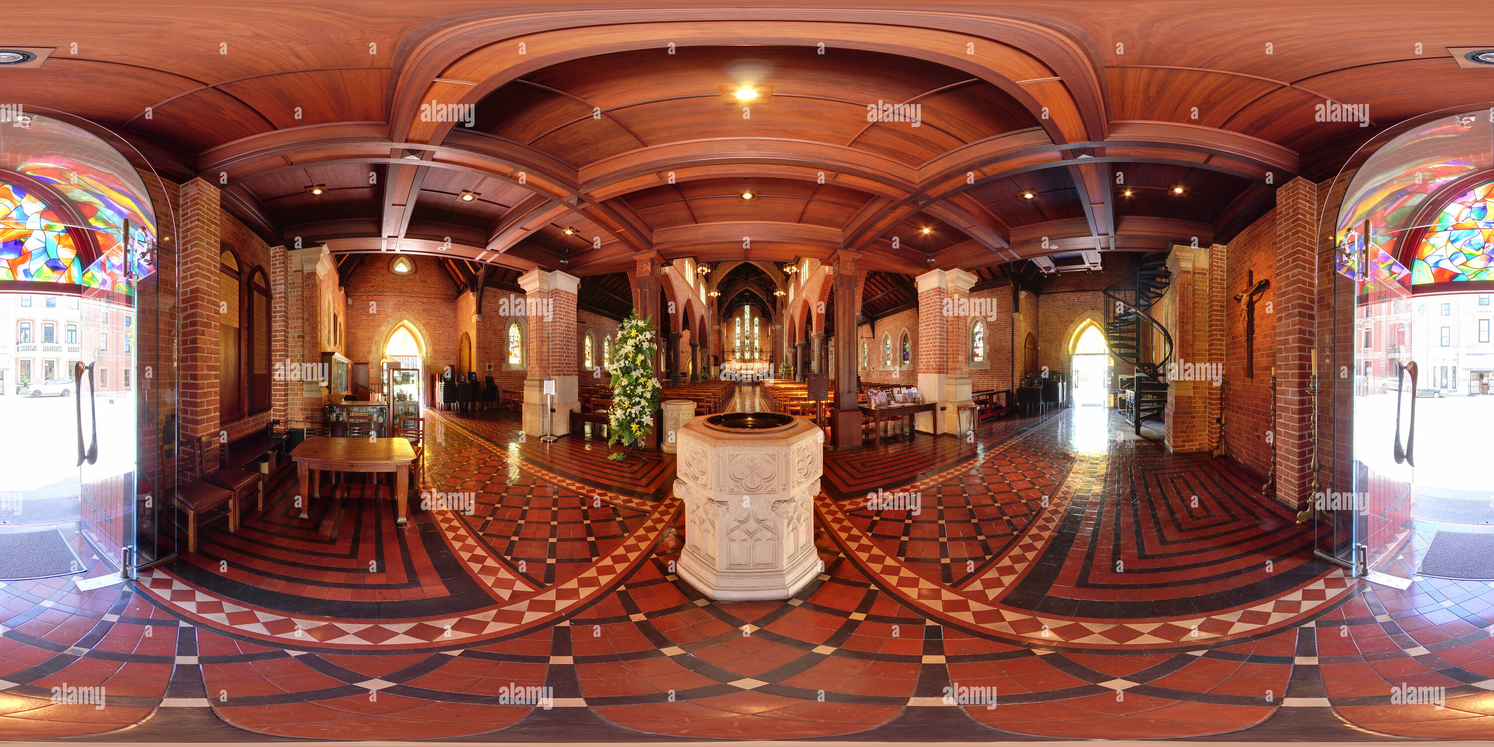 360 Grad Panorama Ansicht von In St. George's Cathedral Perth