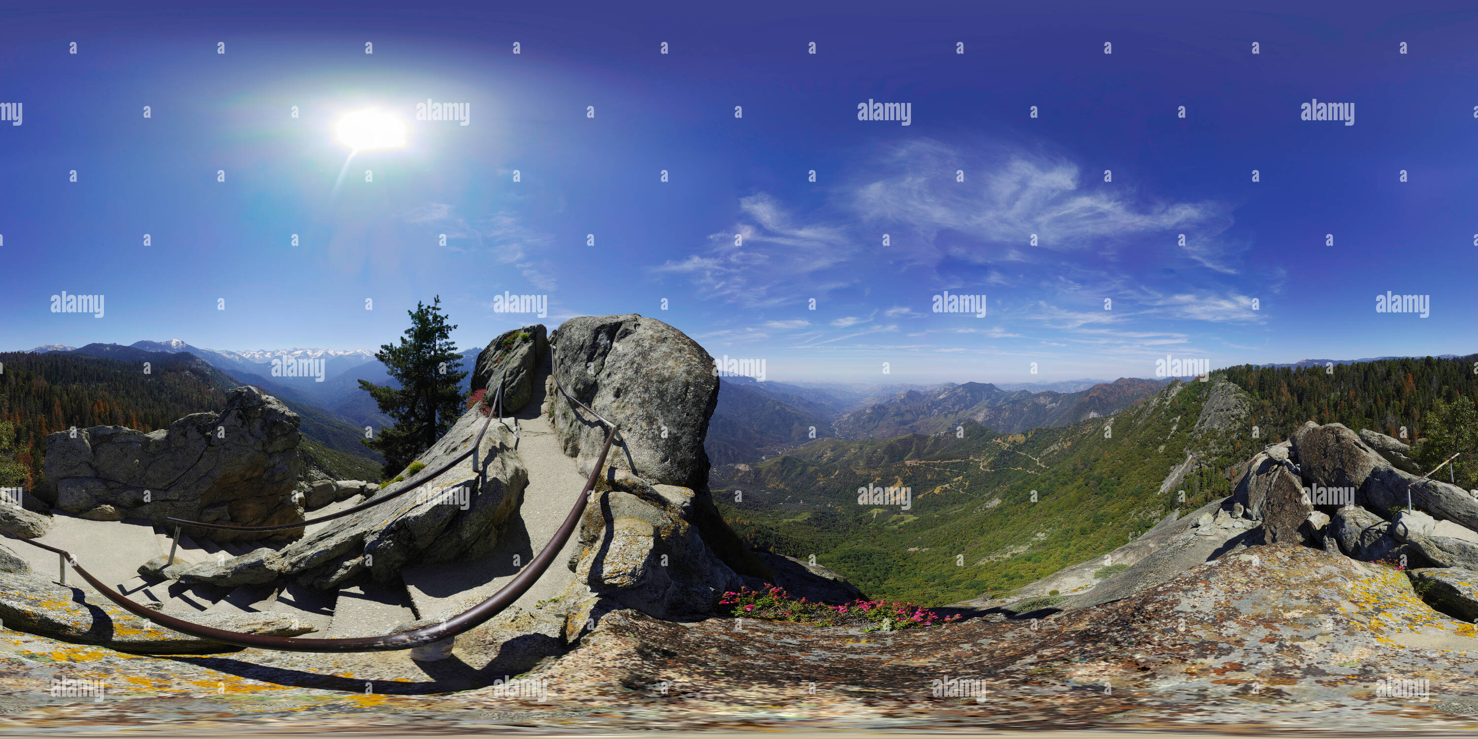 360 Grad Panorama Ansicht von Oben auf dem Moro Rock