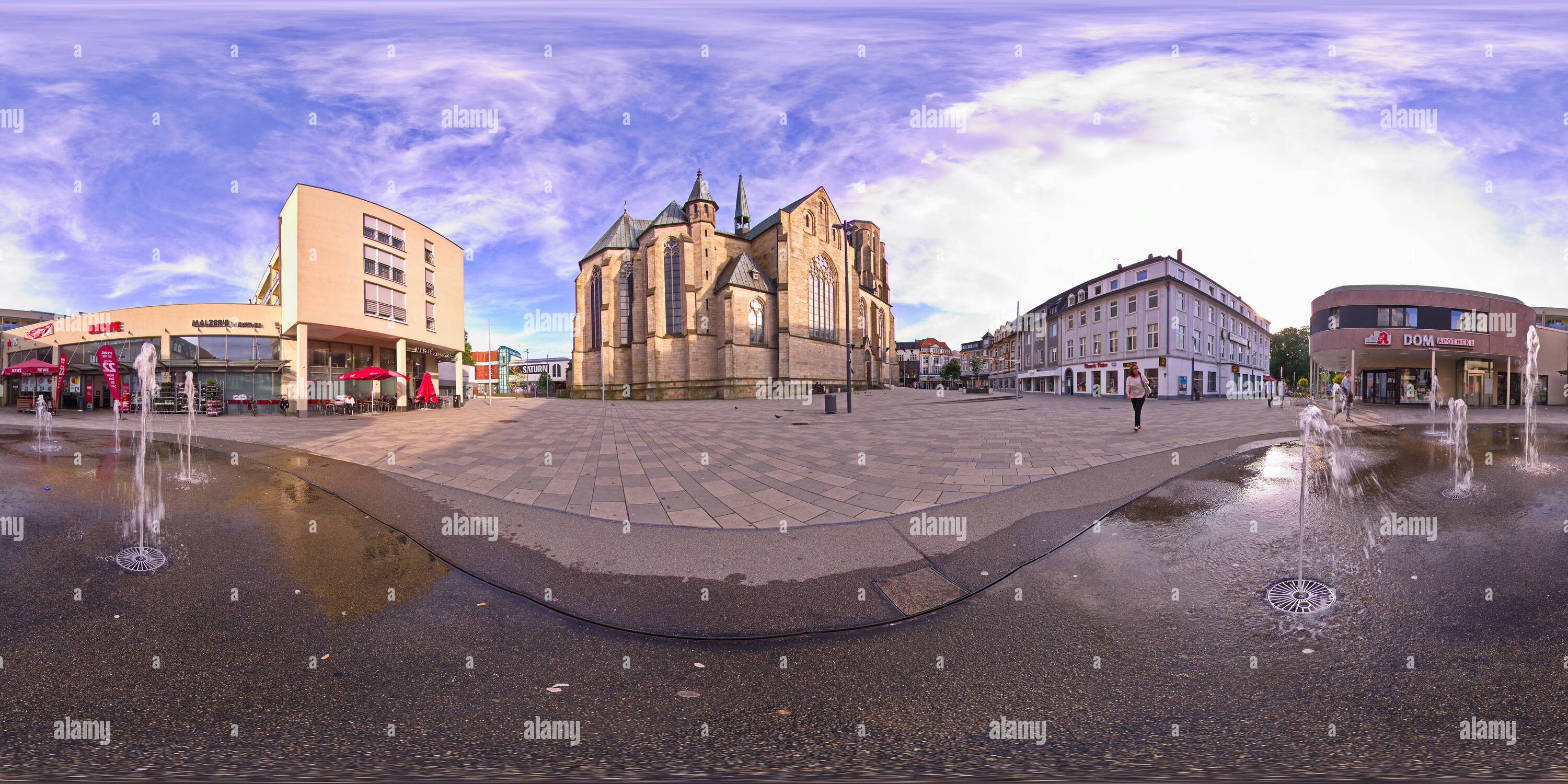 360 Grad Panorama Ansicht von Urbanus Kirchplatz, Gelsenkirchen