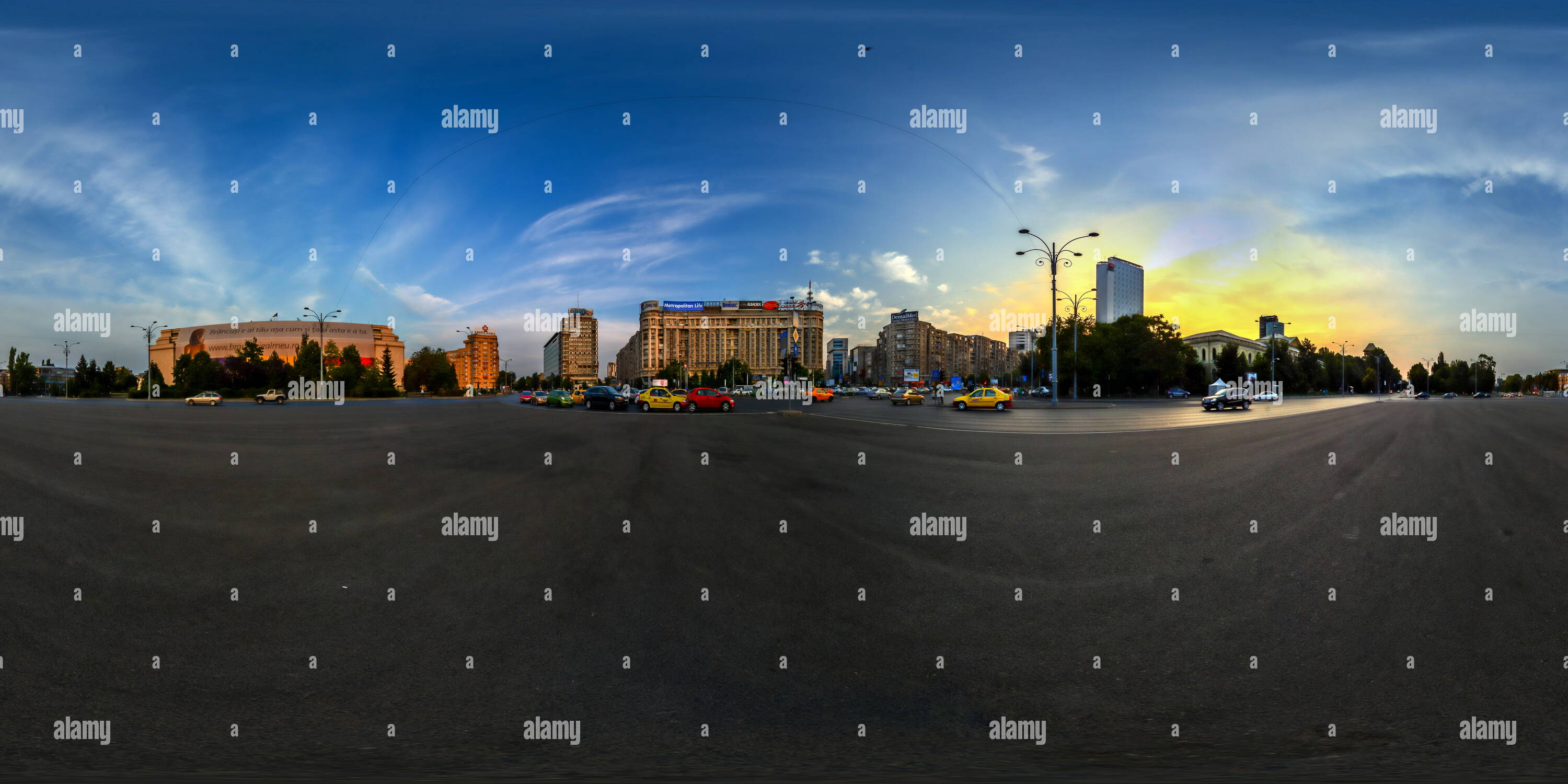 360 Grad Panorama Ansicht von Piata Victoriei