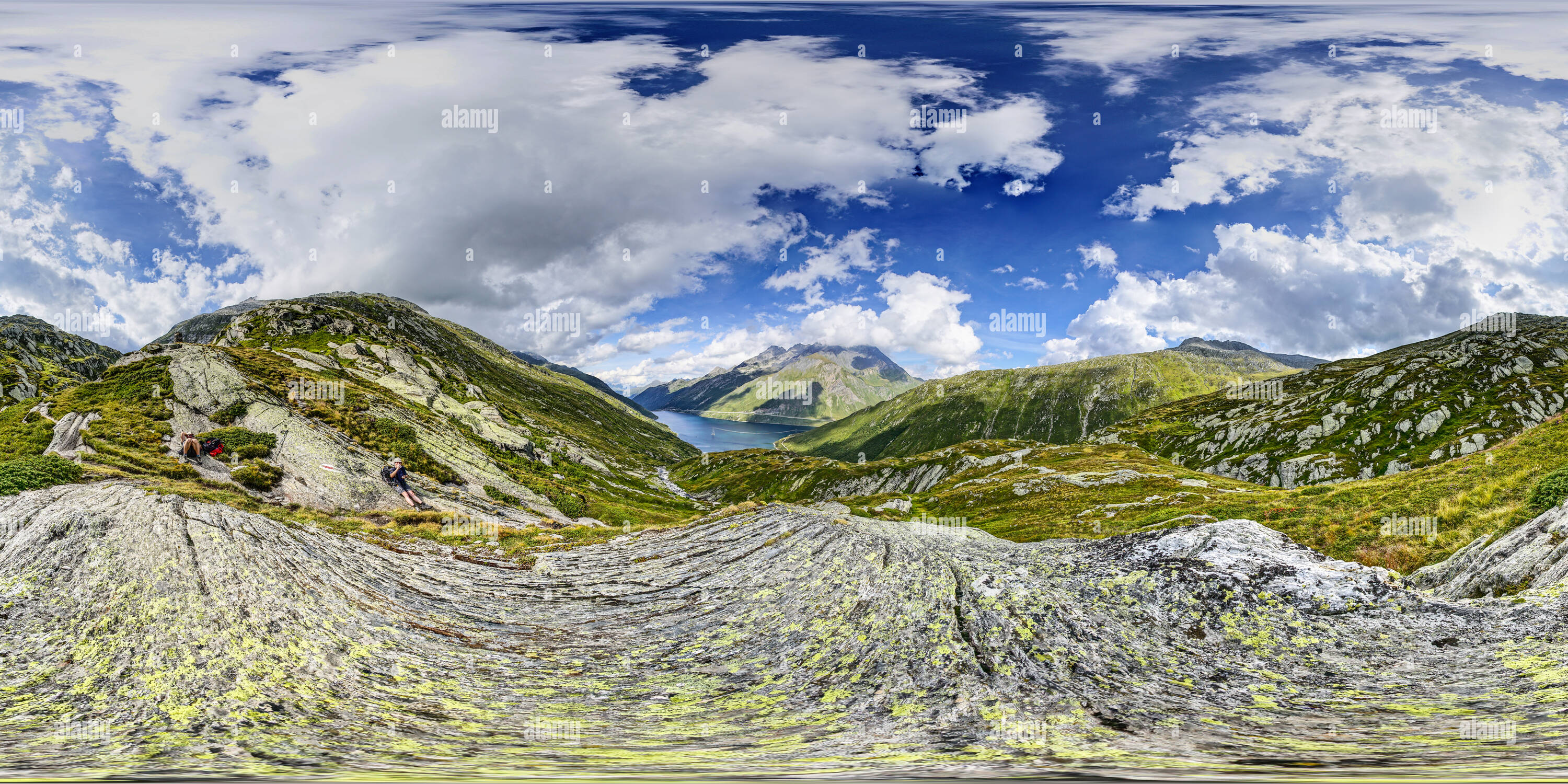 360 Grad Panorama Ansicht von Capanna Cadlimo CAS-Lukmanierpass
