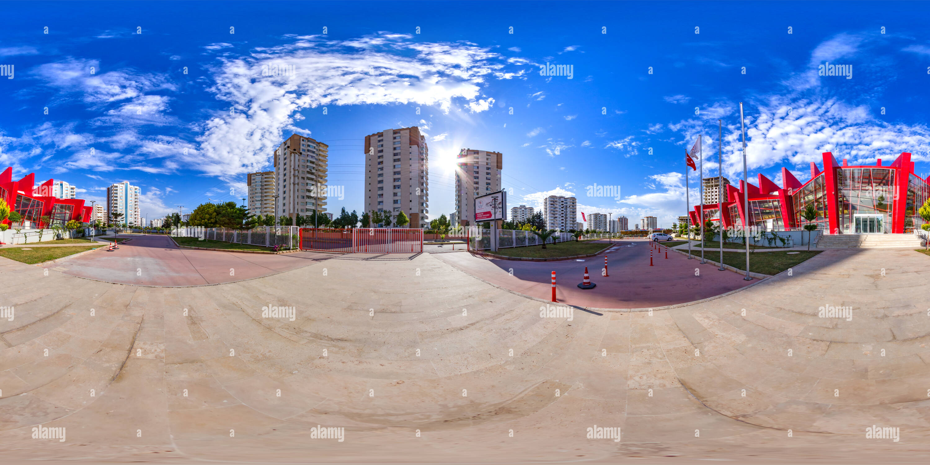 360 Grad Panorama Ansicht von Olympischen Innenpool Yenisehir Vr Mersin 386