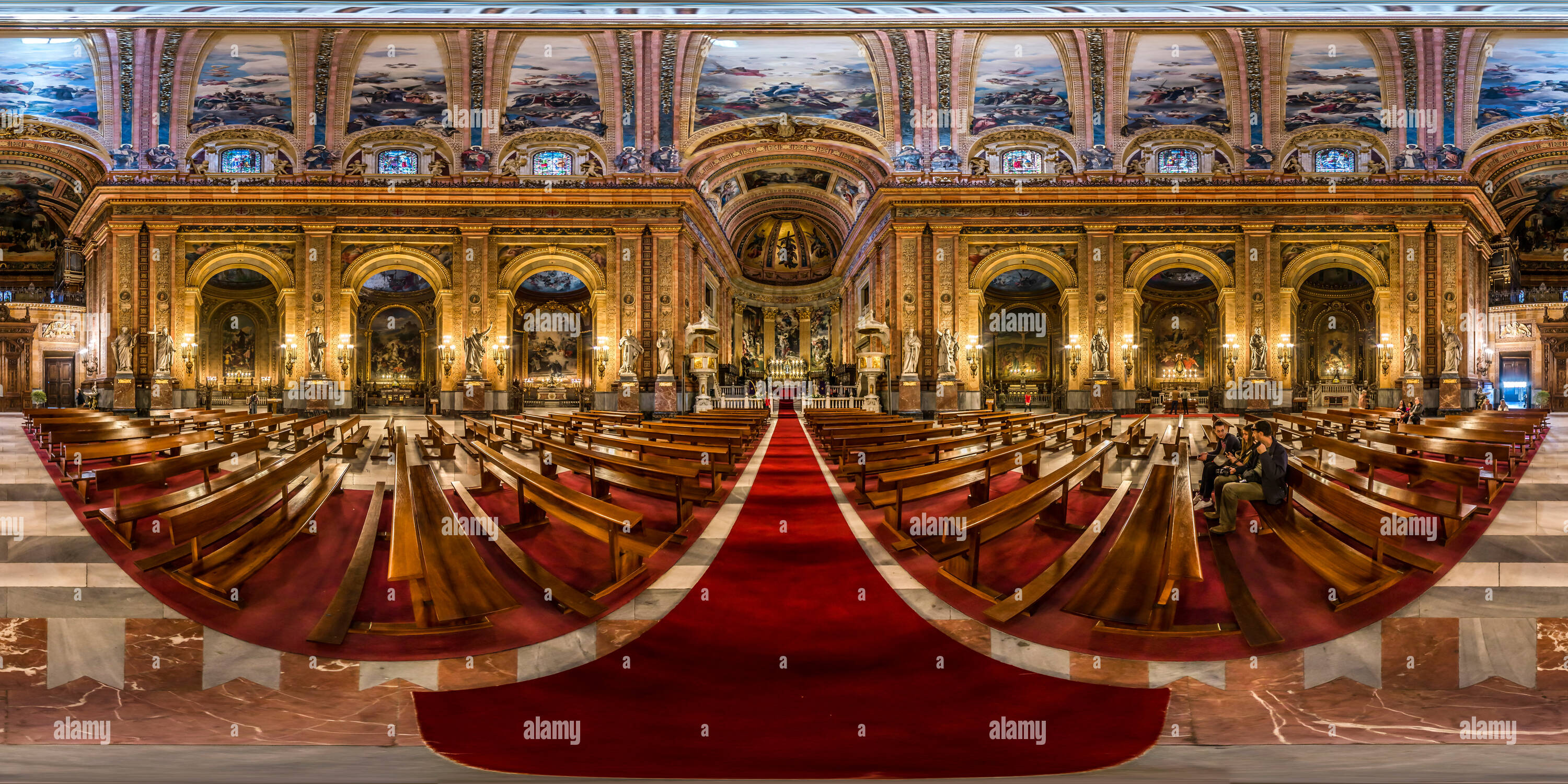 360 Grad Panorama Ansicht von Real Basílica de San Francisco El Grande, Madrid, 2015