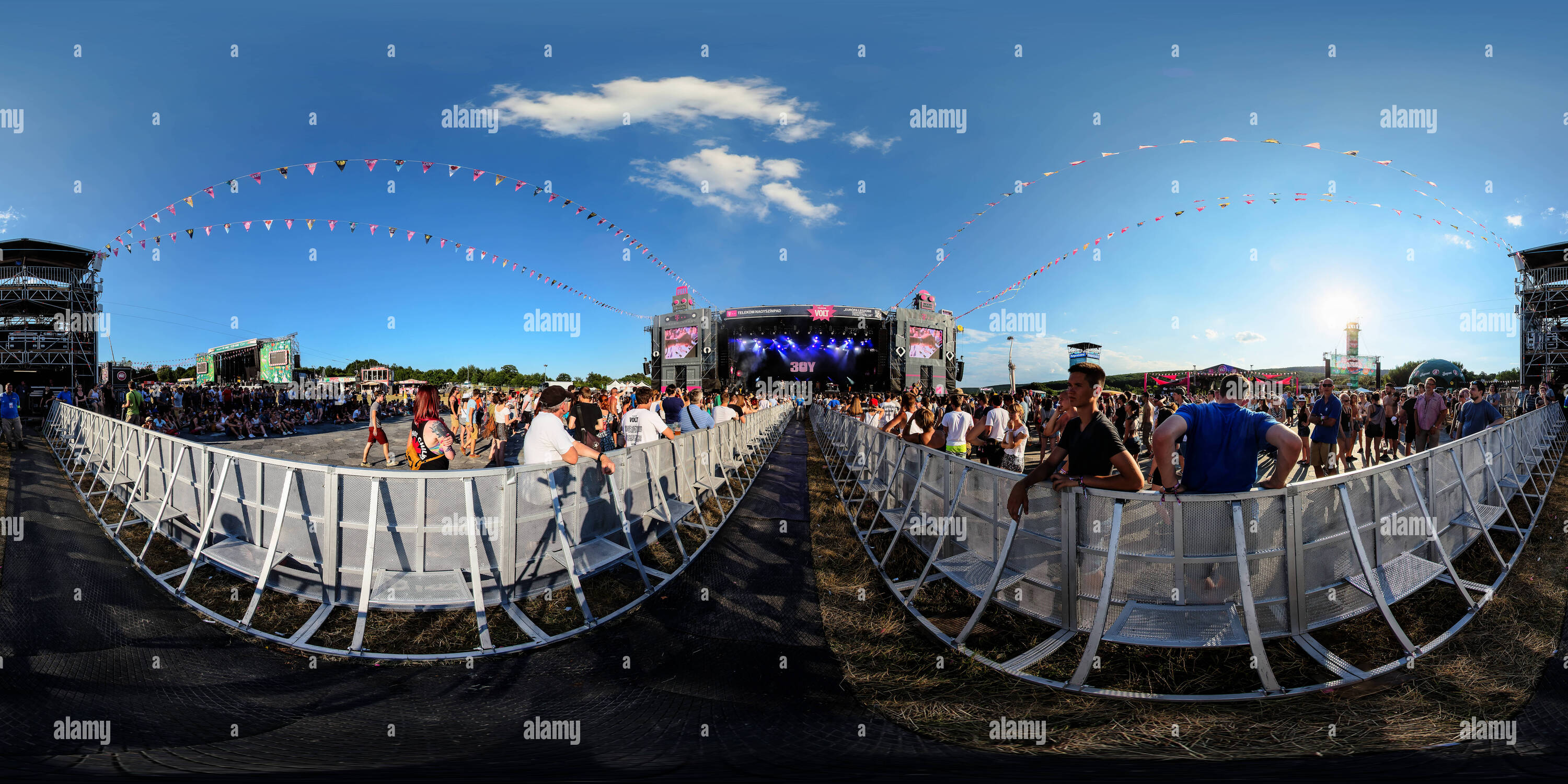 360 Grad Panorama Ansicht von Balaton Sound Nappall Volt Festival 2016, 02.