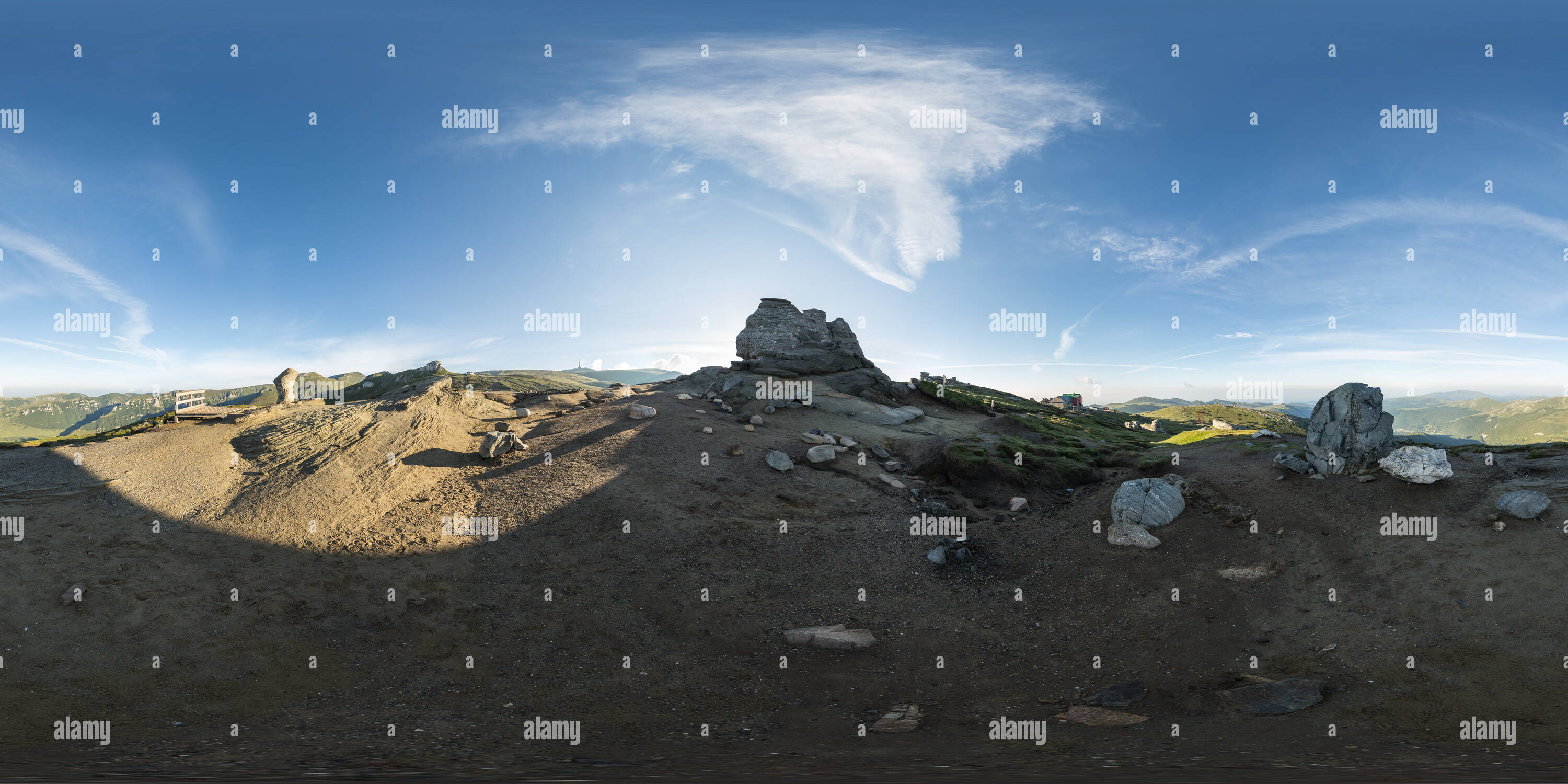 360 Grad Panorama Ansicht von Sfinxul - muntii Bucegi - Rumänien