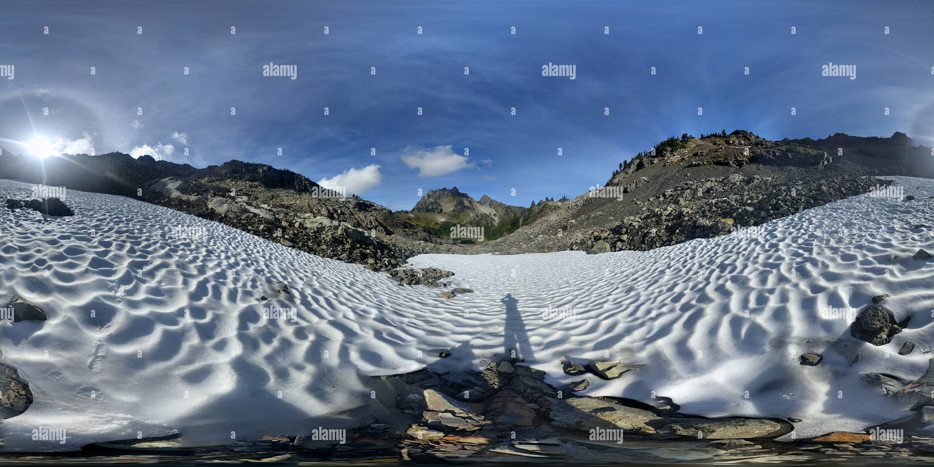 360 Grad Panorama Ansicht von Über dem See der Winkel, der Olympische National Park