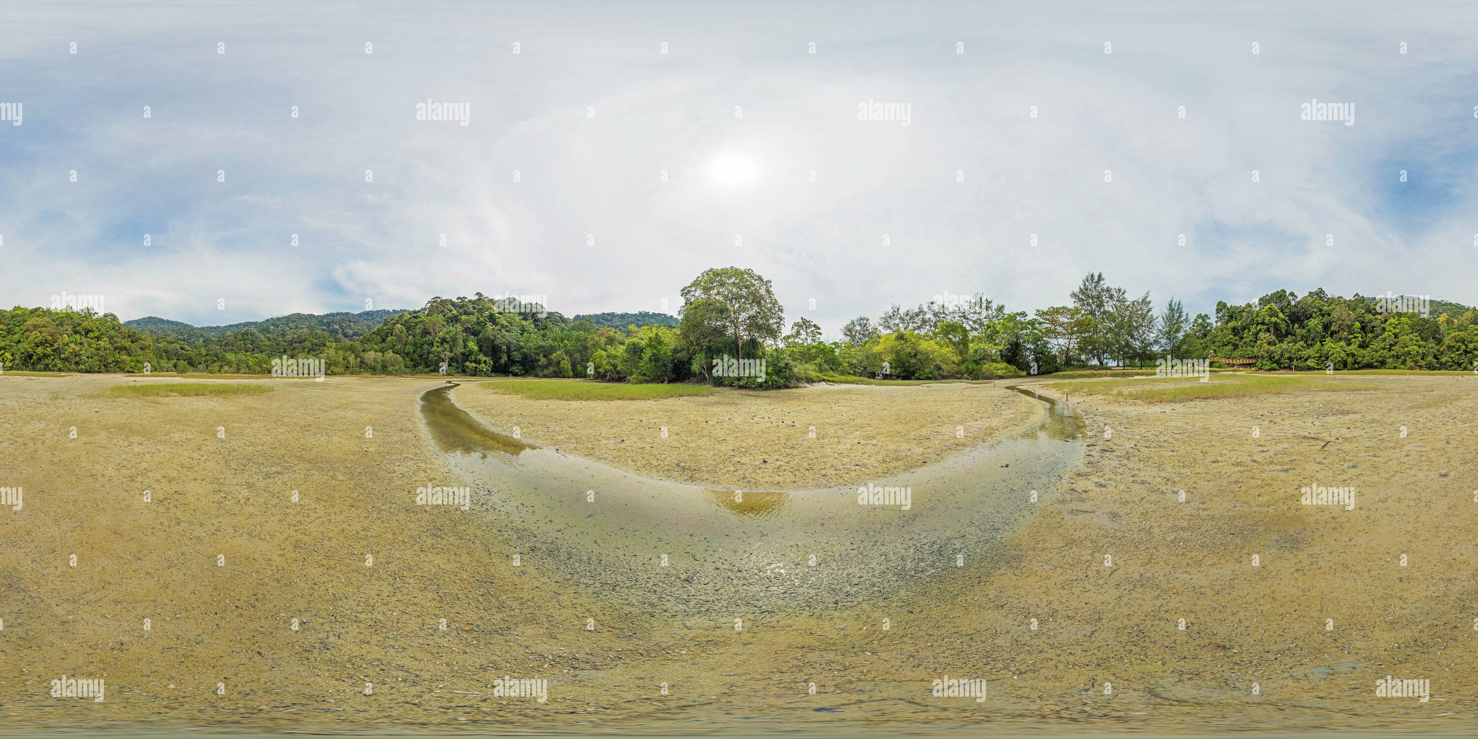 360 Grad Panorama Ansicht von MALAYSIA - Penang Nationalpark - Meromictic See 1.