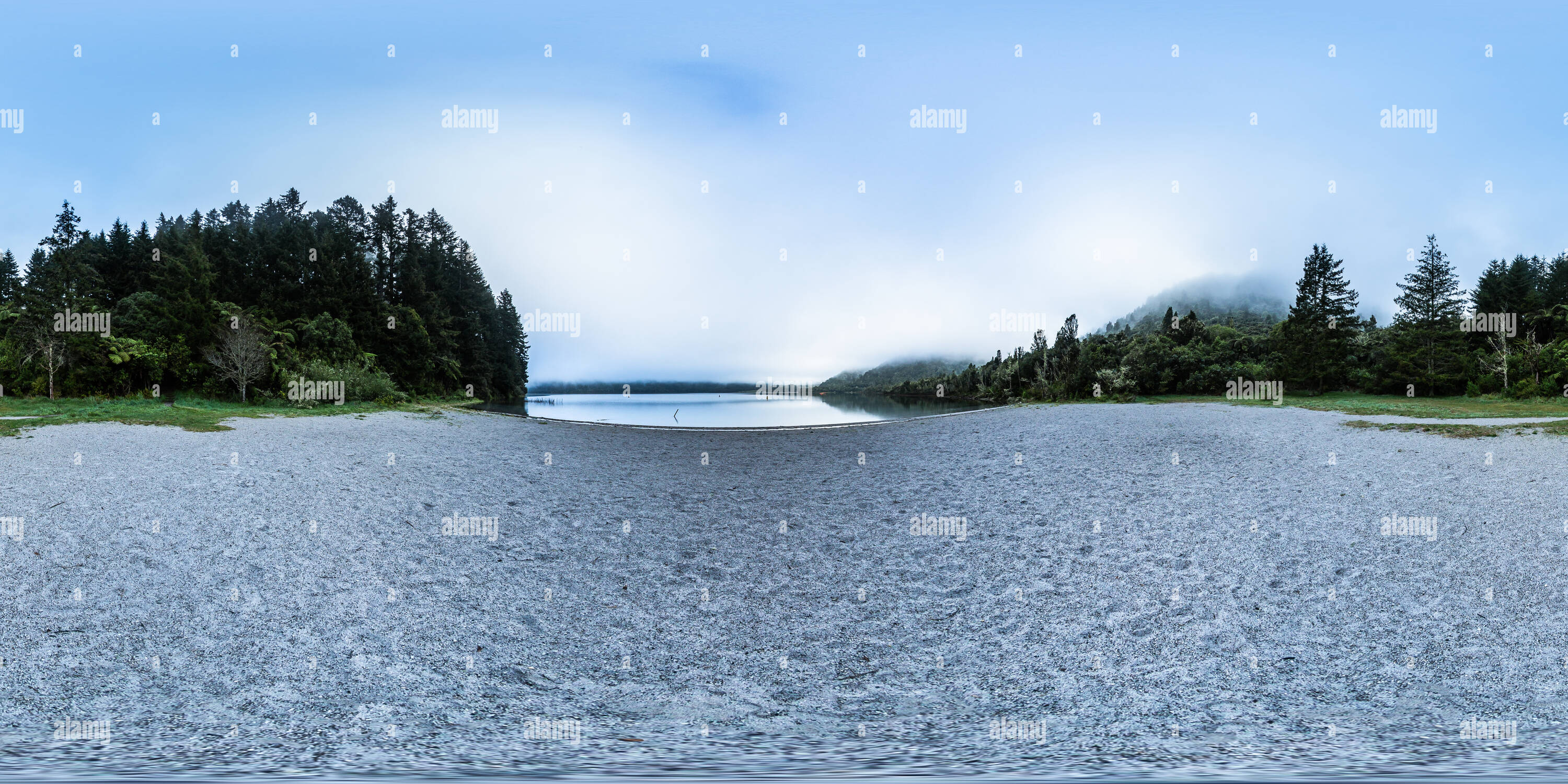 360 Grad Panorama Ansicht von Lake Tikitapu - Rotorua - Bucht von viel - Neuseeland