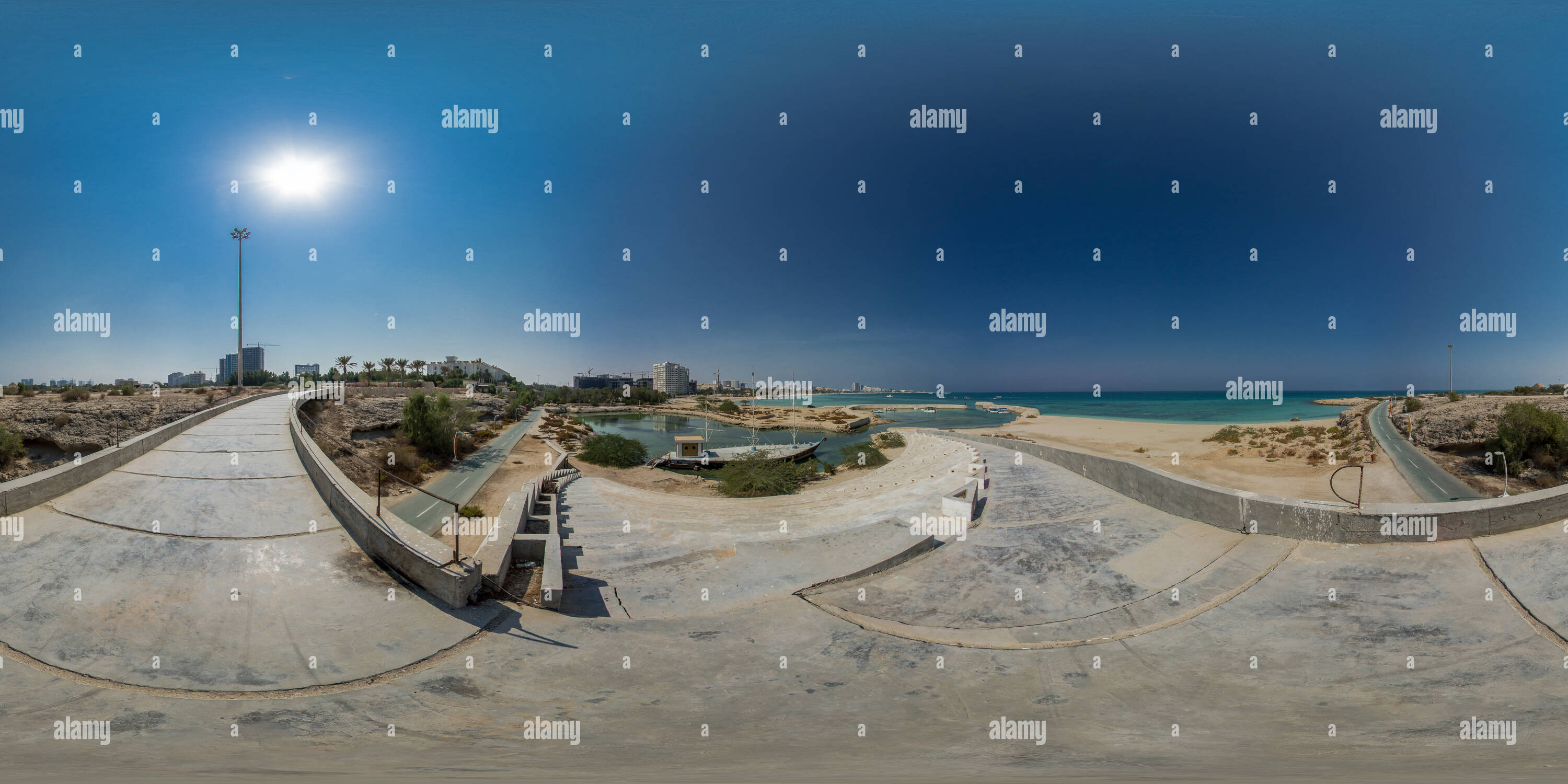 360 Grad Panorama Ansicht von Insel Kish Kish Amphitheater Kis Dariush Grand Hotel