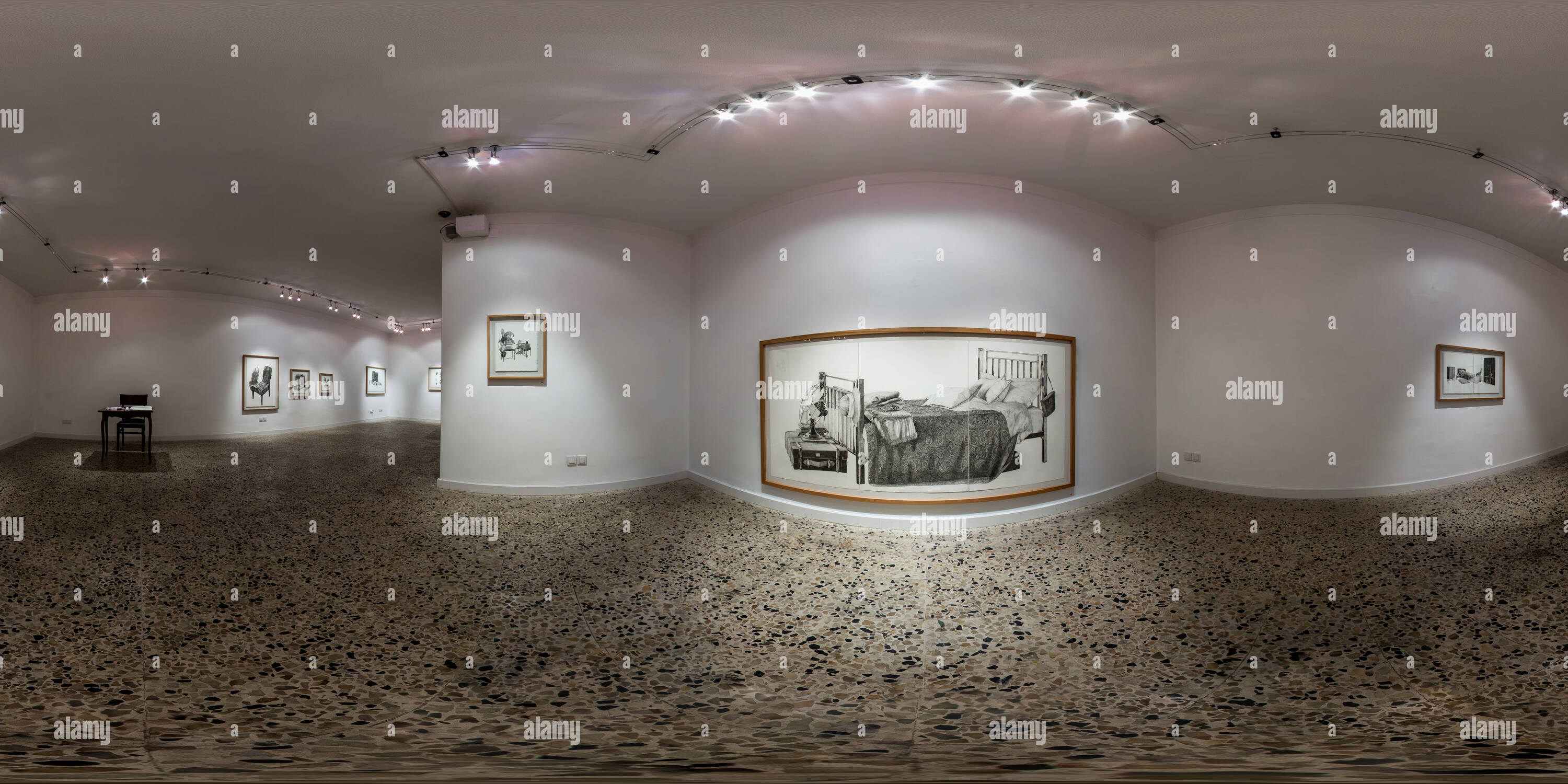 360 Grad Panorama Ansicht von Homa Art Gallery Jan 2017 Kasra Golrang Exploration, 01.