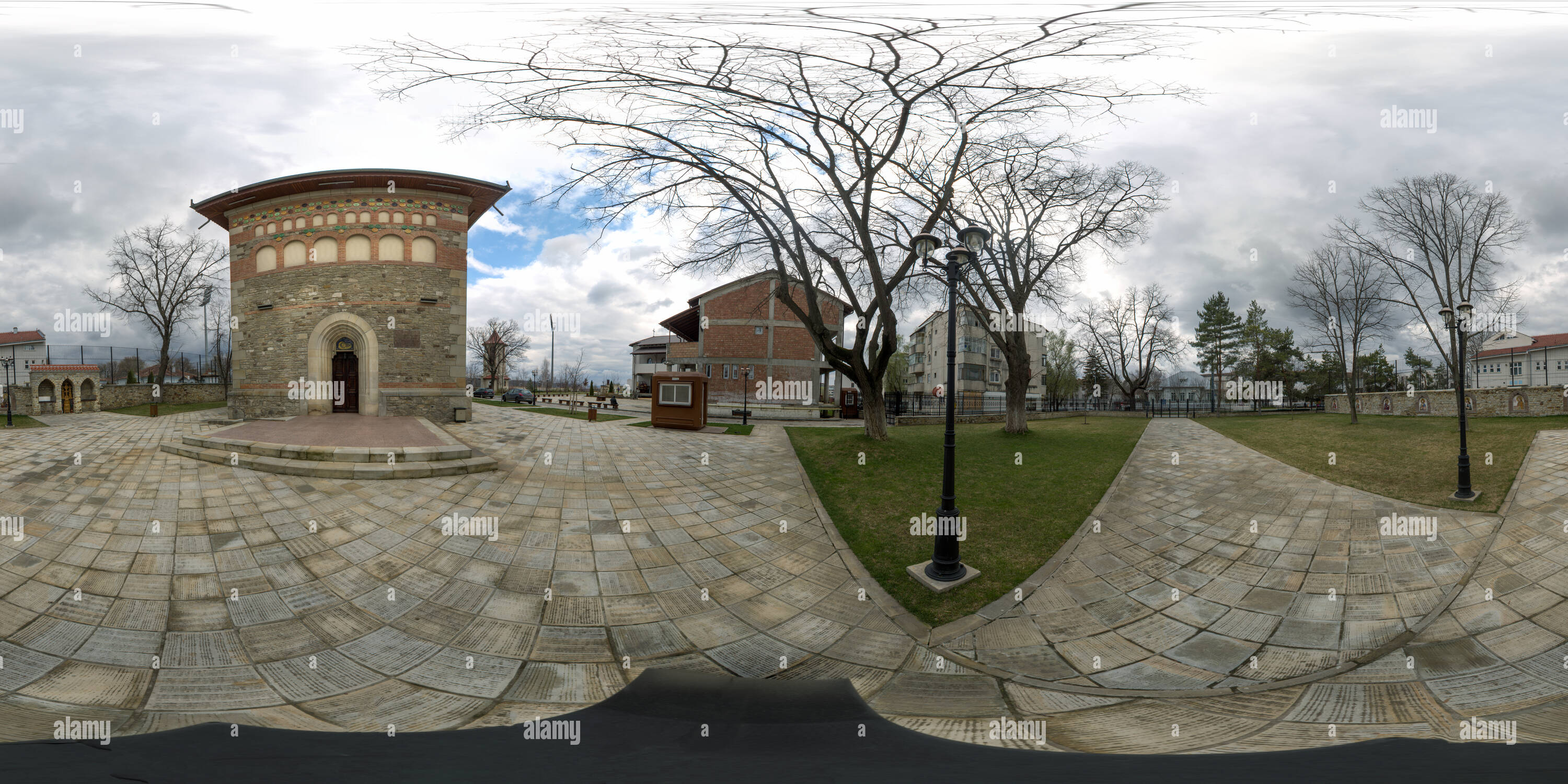 360 Grad Panorama Ansicht von "Enthauptung Johannes des Täufers" Kirche Biserica Tăierea Capului Sfântului/Ioan Botezătorul din Vaslui