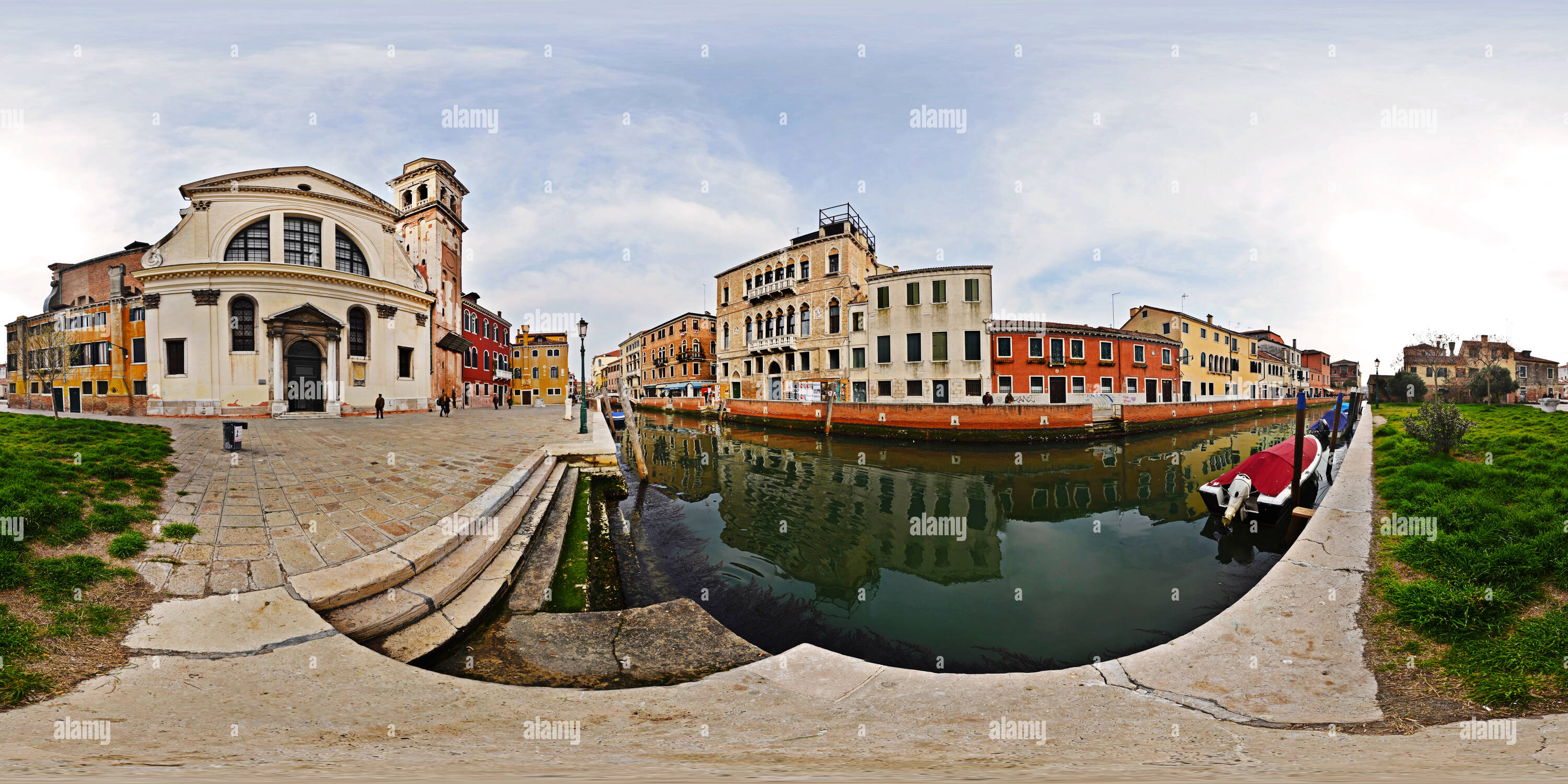360 Grad Panorama Ansicht von San Trovaso Canal, Venedig