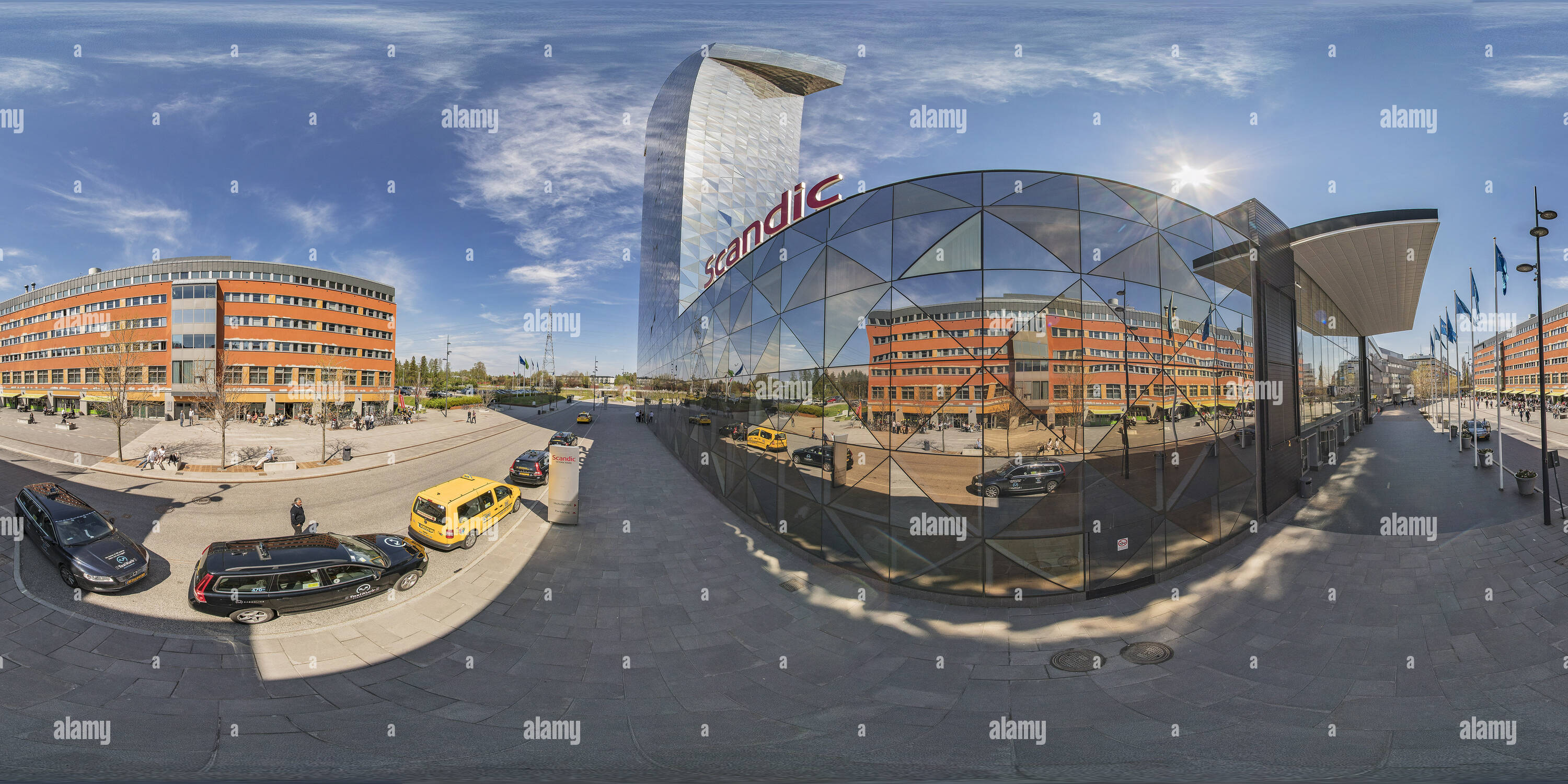 360 Grad Panorama Ansicht von Scandic Hotel kista Schweden