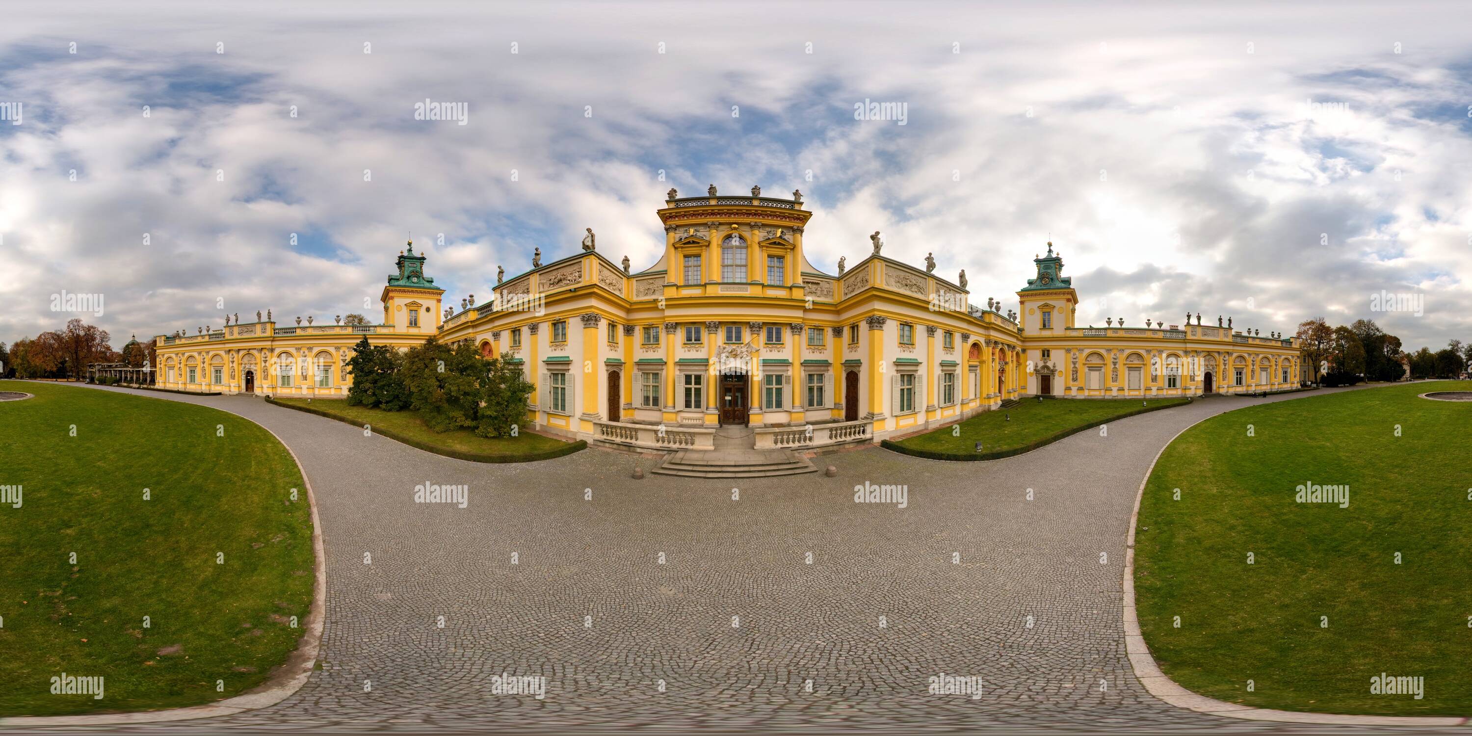 360 Grad Panorama Ansicht von Pałac w Wilanowie (3315)