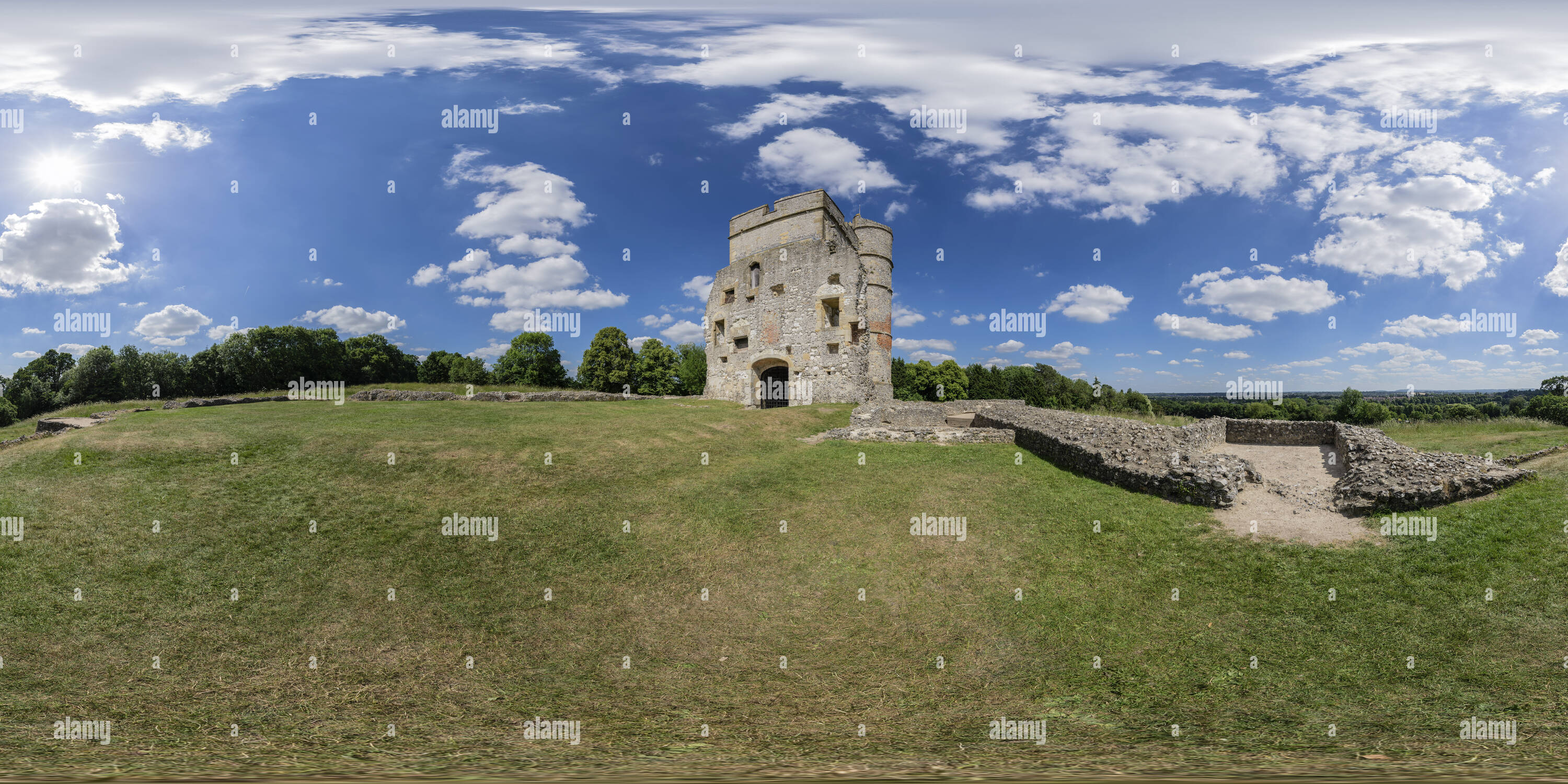 360 Grad Panorama Ansicht von Donnington Castle