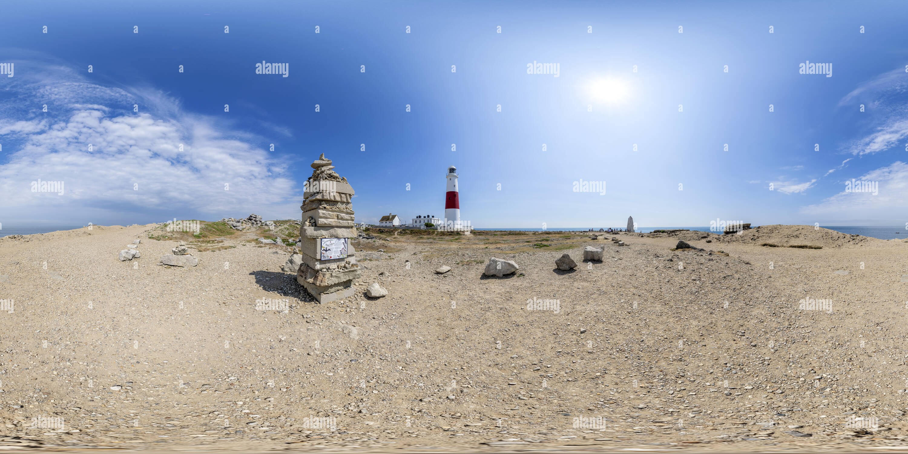 360 Grad Panorama Ansicht von Portland Bill, Dorset