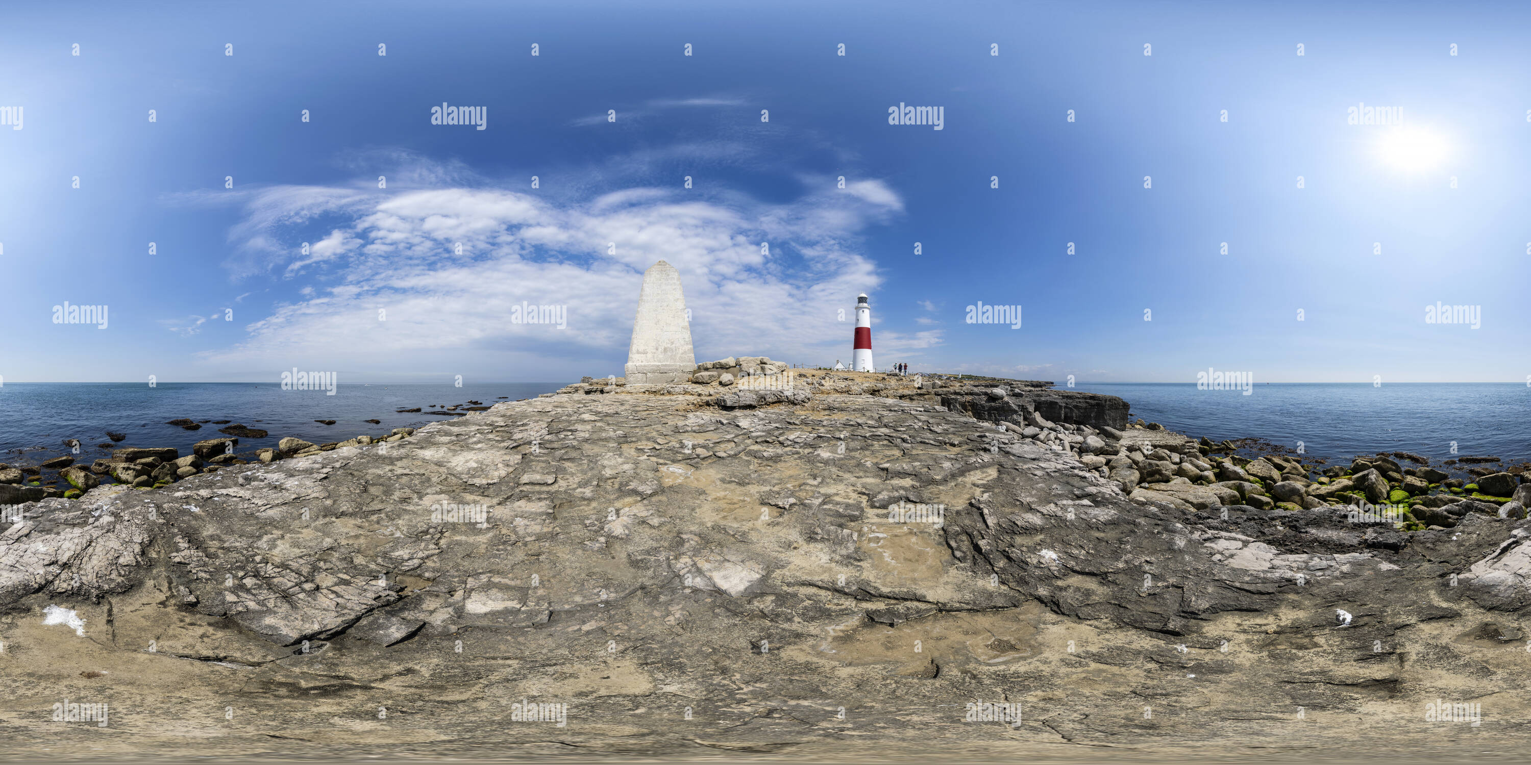 360 Grad Panorama Ansicht von Portland Bill, Isle of Portland