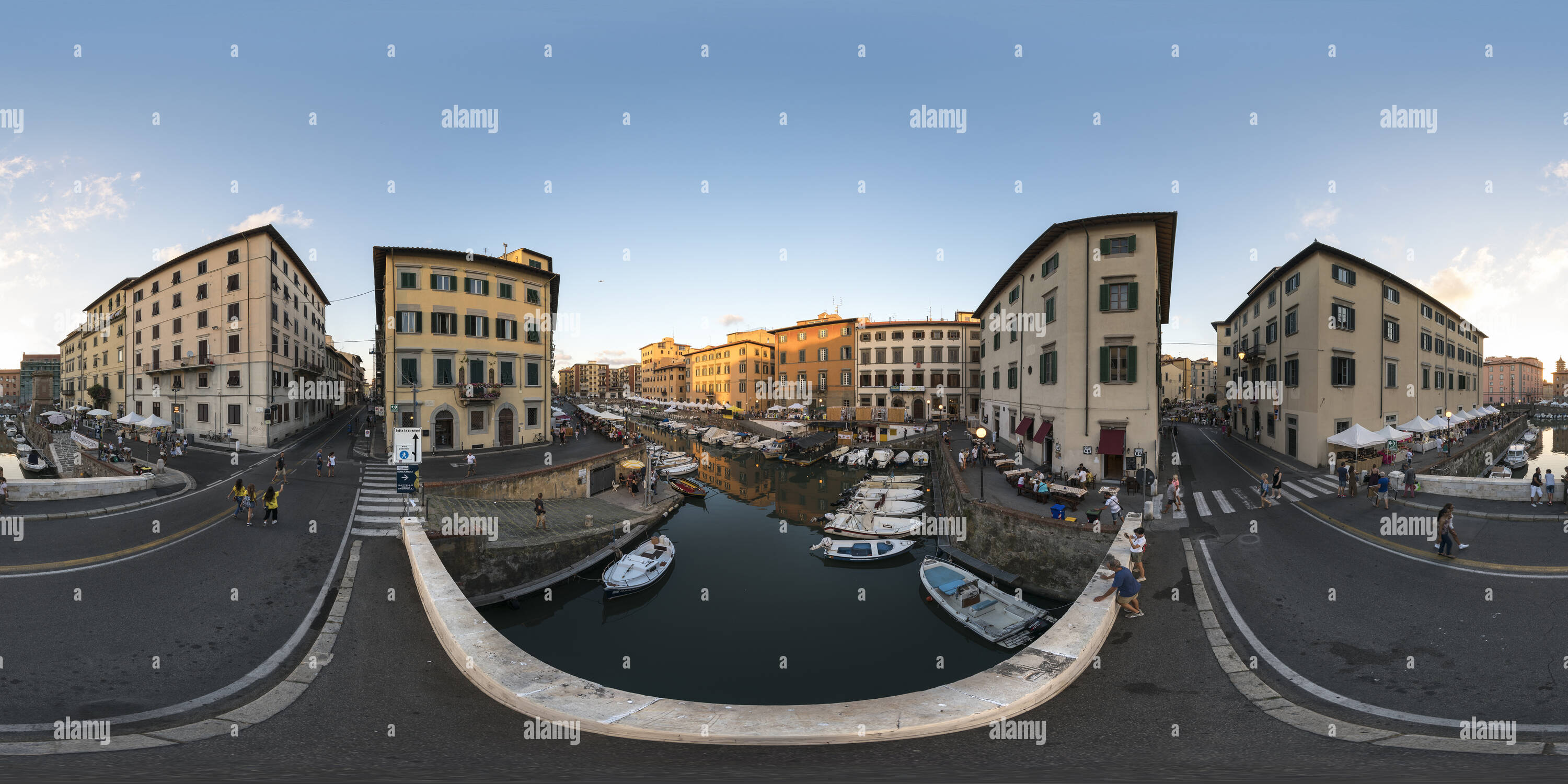 360 Grad Panorama Ansicht von Effetto Venezia 2017 - Livorno