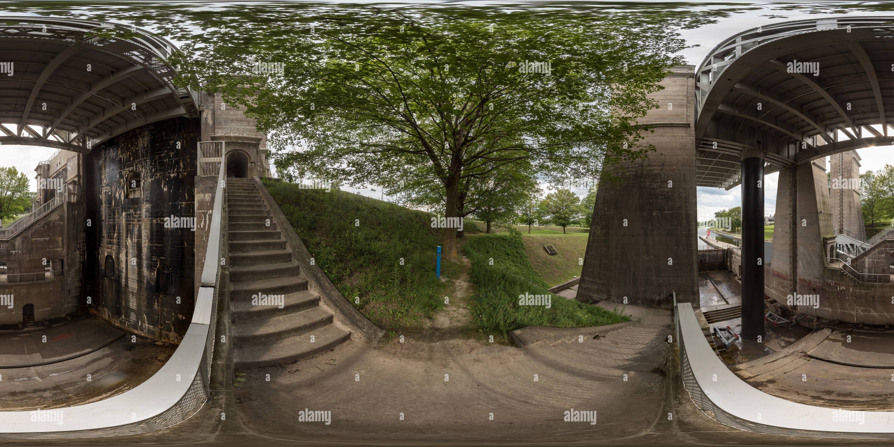 360 °-Ansicht auf In Peterborough Lift Lock i - Alamy