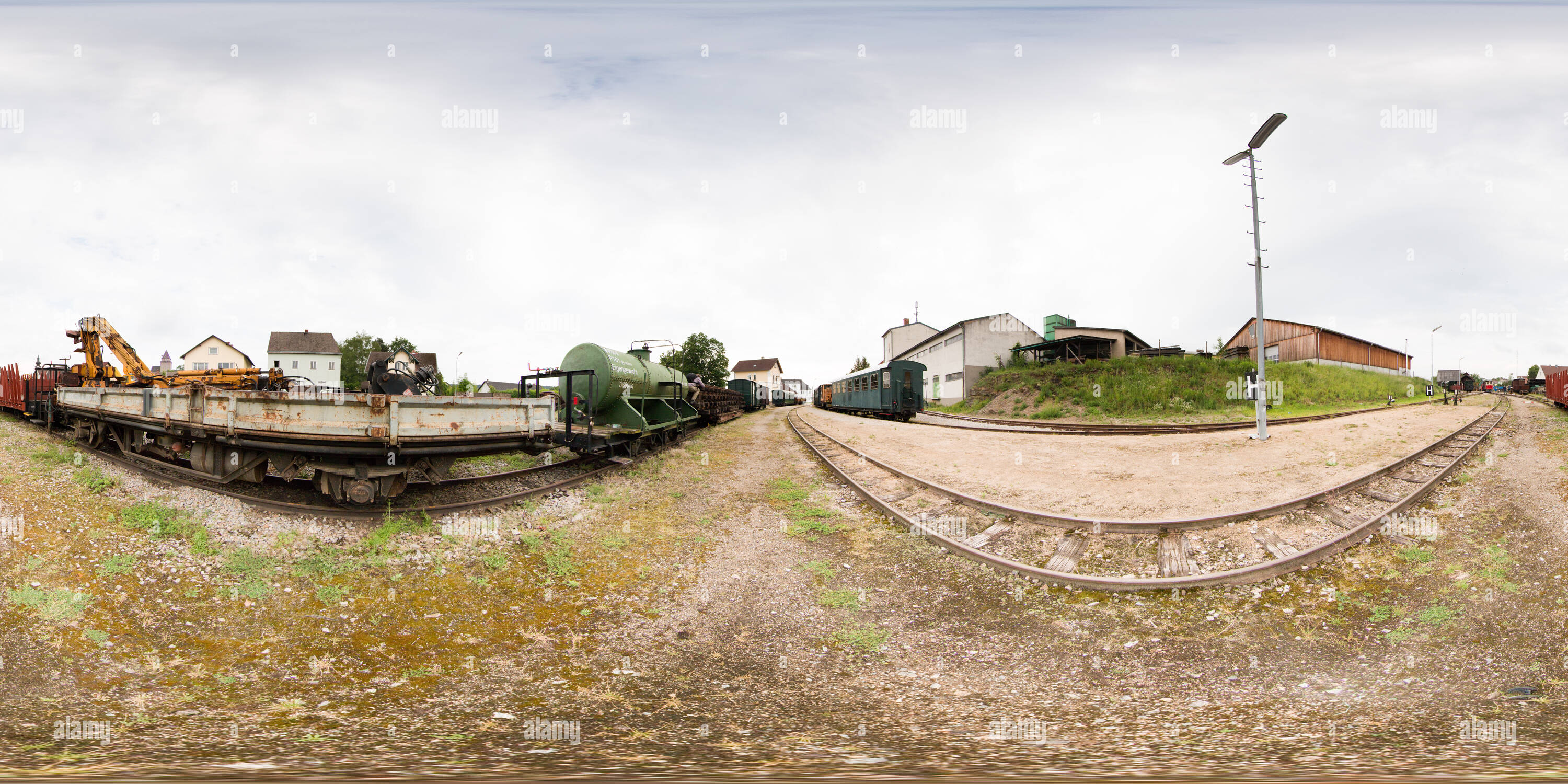 360 °Ansicht auf Schmalspurbahn Bahnhof Heidenreichstein Alamy