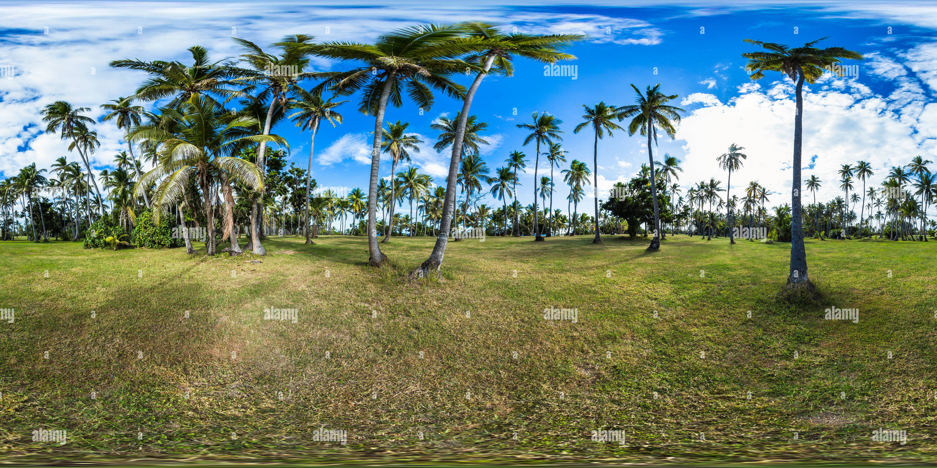 360 Grad Panorama Ansicht von Golfplatz in Vomo Island Resort Vomo Island - Mamanuca Inselgruppe - Fidschi Inseln - Ozeanien