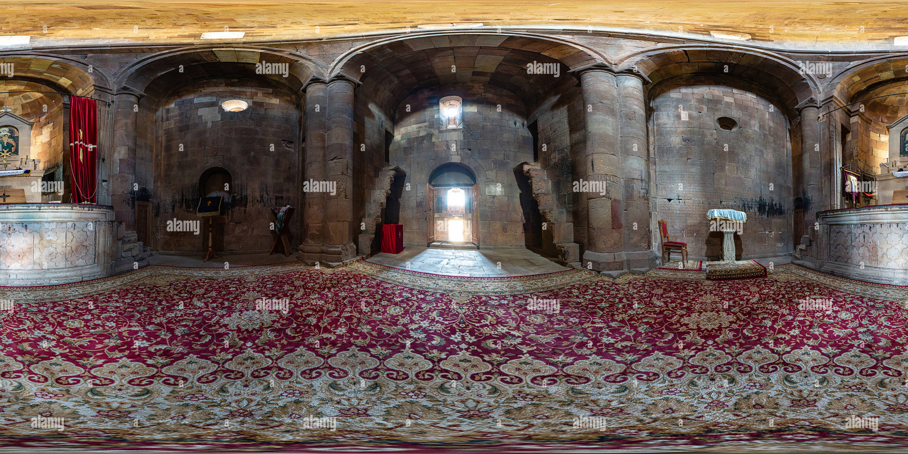 360 Grad Panorama Ansicht von Kloster Noravank Surb Karapet Kirche