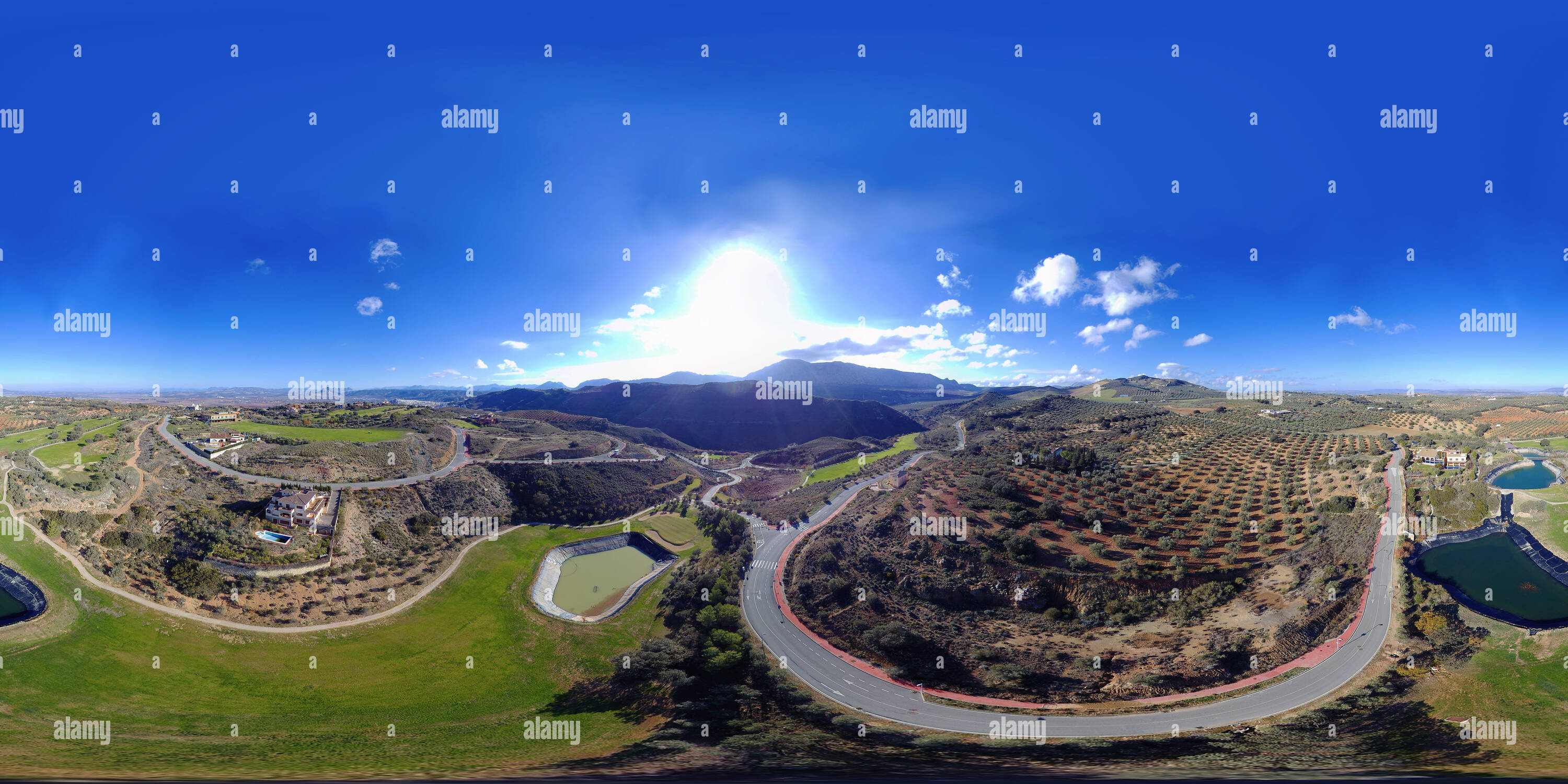 360 Grad Panorama Ansicht von La Laguna und Antequera Golf