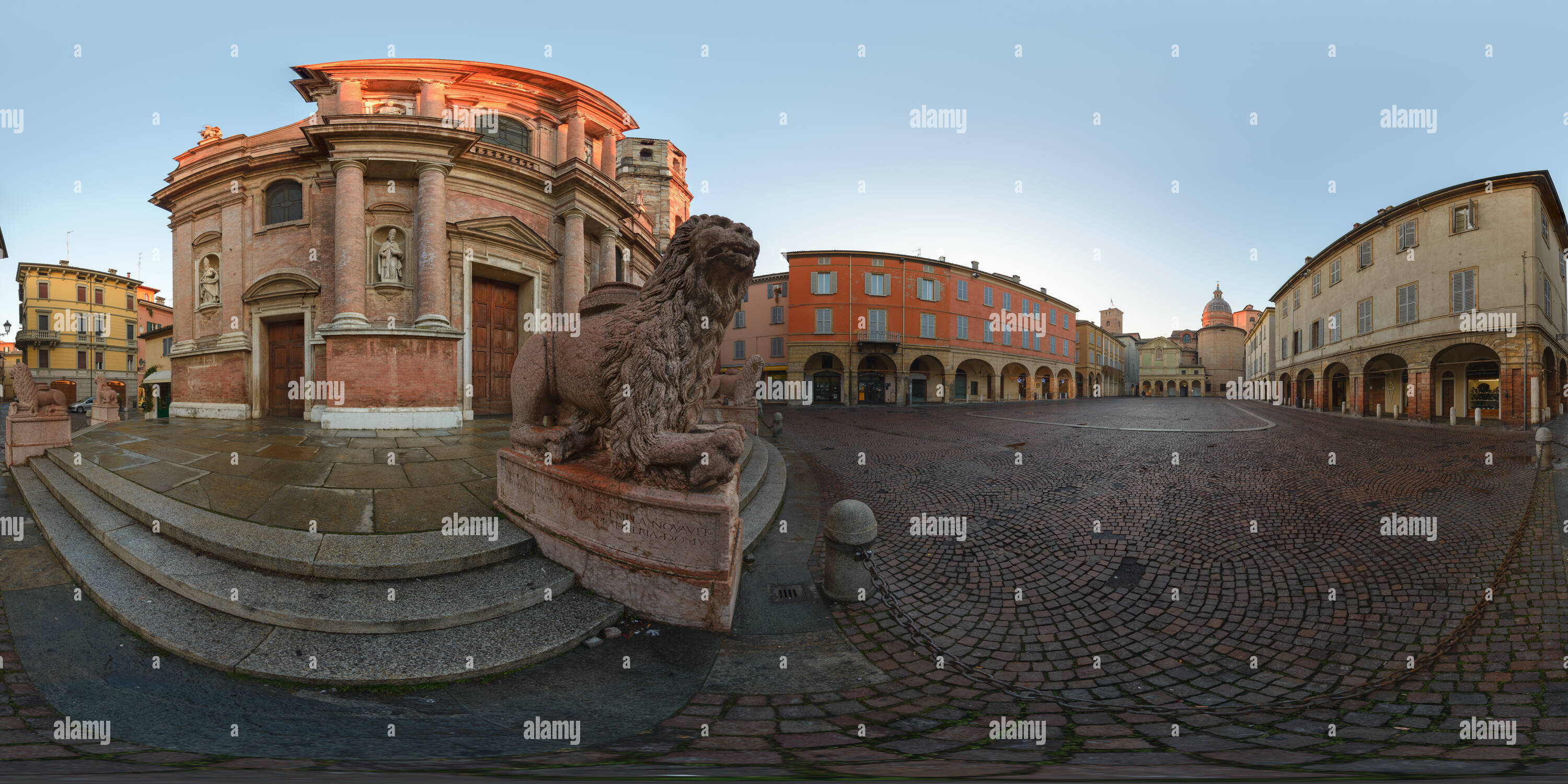 360 Grad Panorama Ansicht von Reggio Emilia - Piazza San Prospero