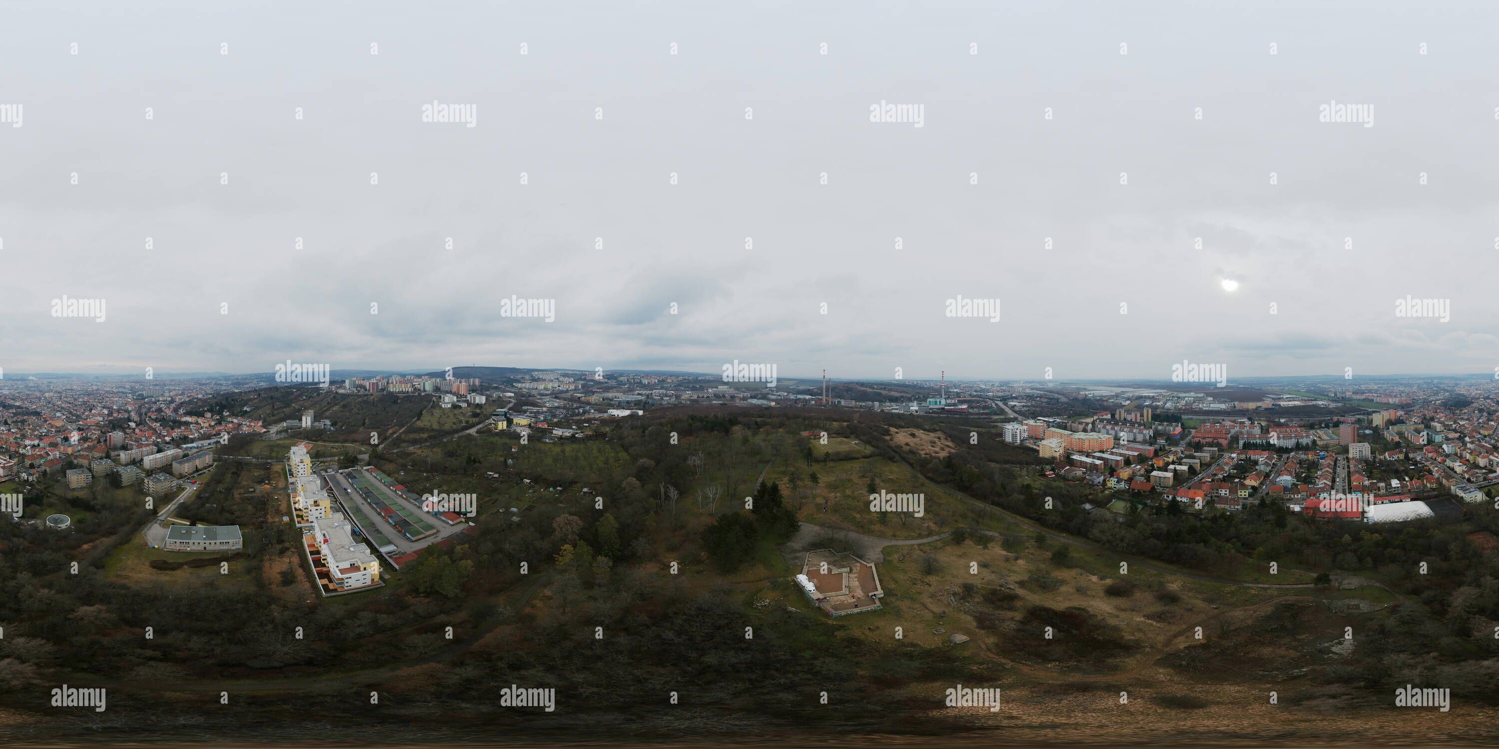 360 Grad Panorama Ansicht von Bílá hora Brno