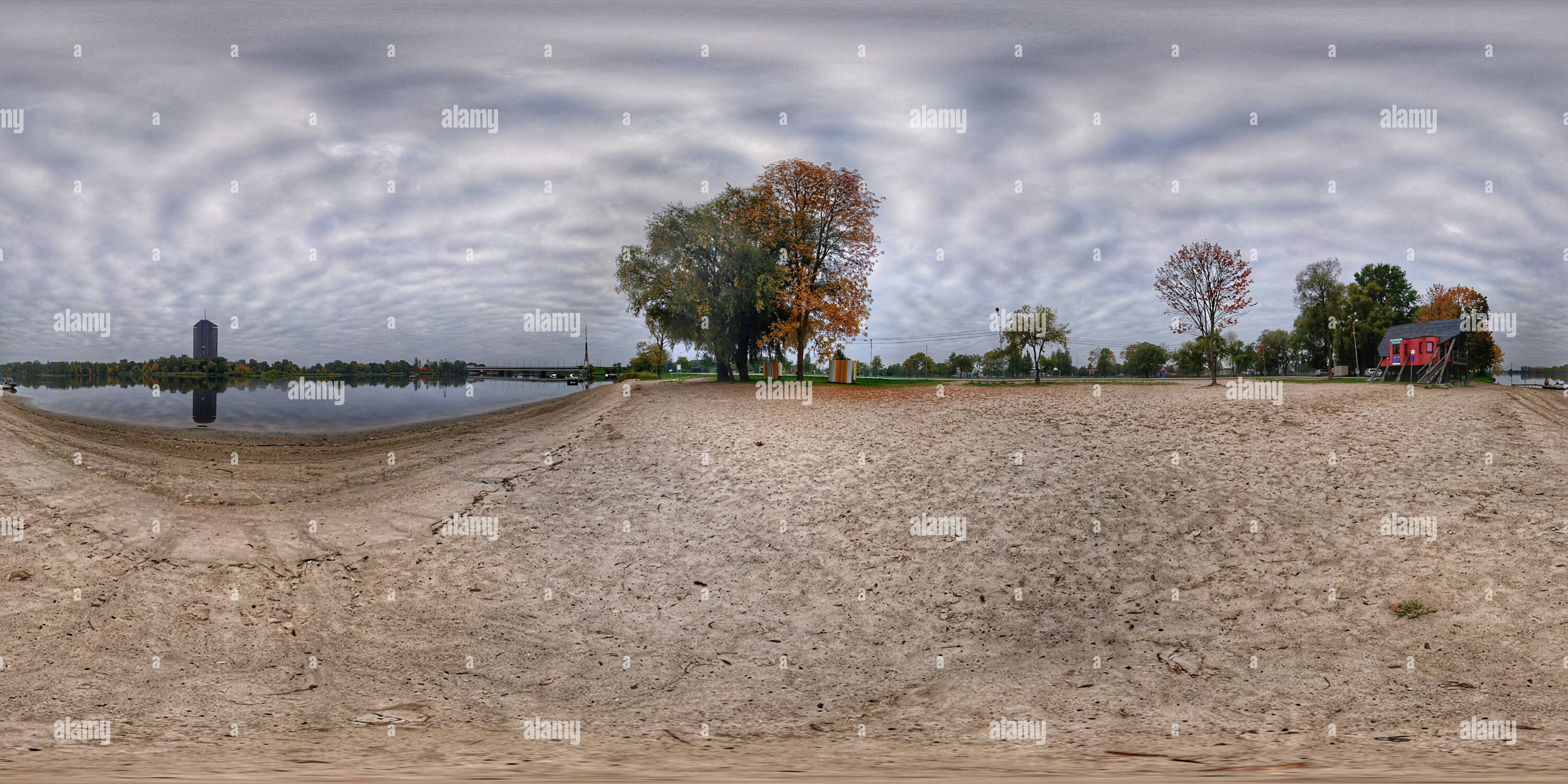 360 Grad Panorama Ansicht von Lucavsala Strand