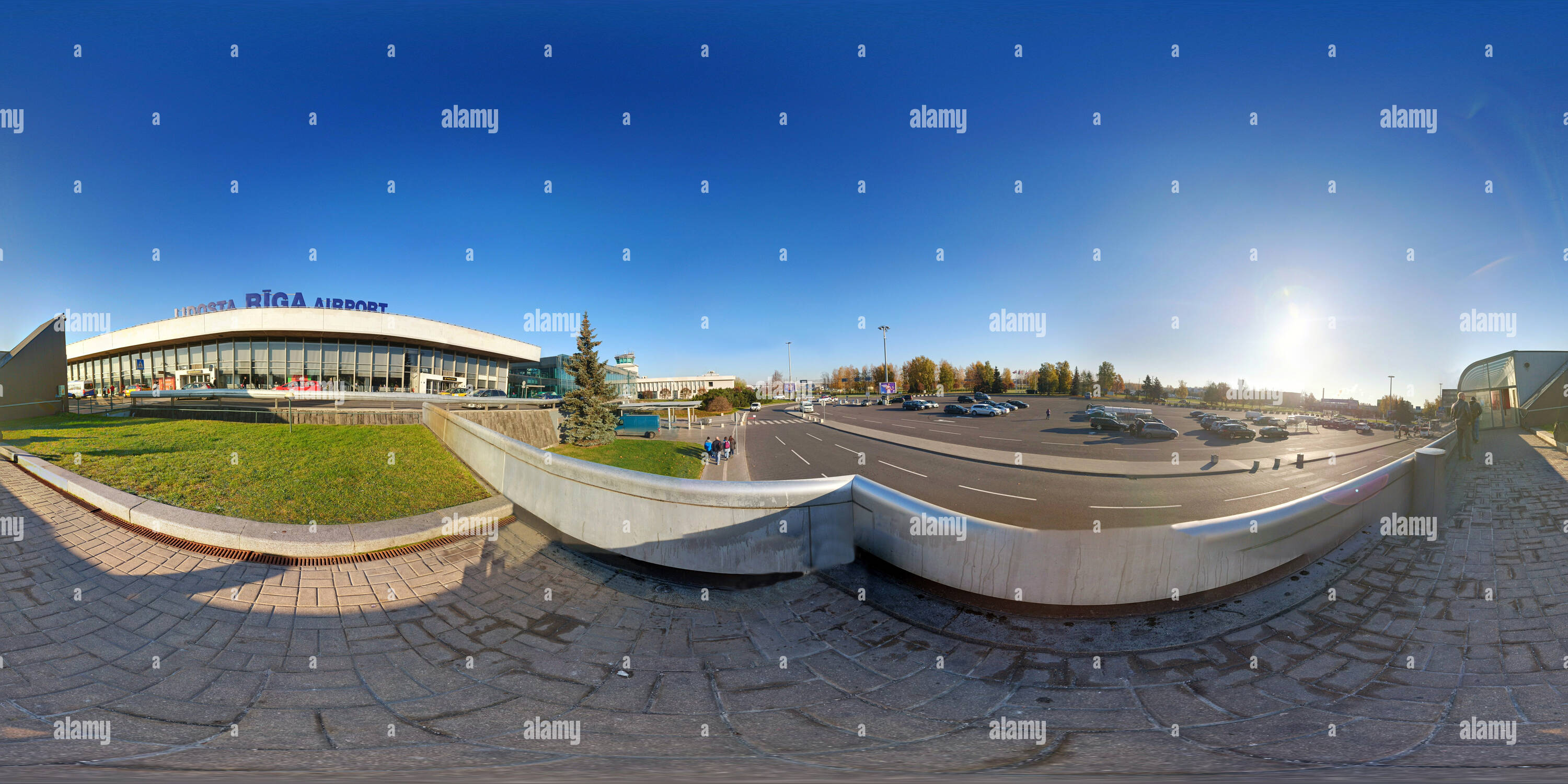 360 Grad Panorama Ansicht von Riga International Airport