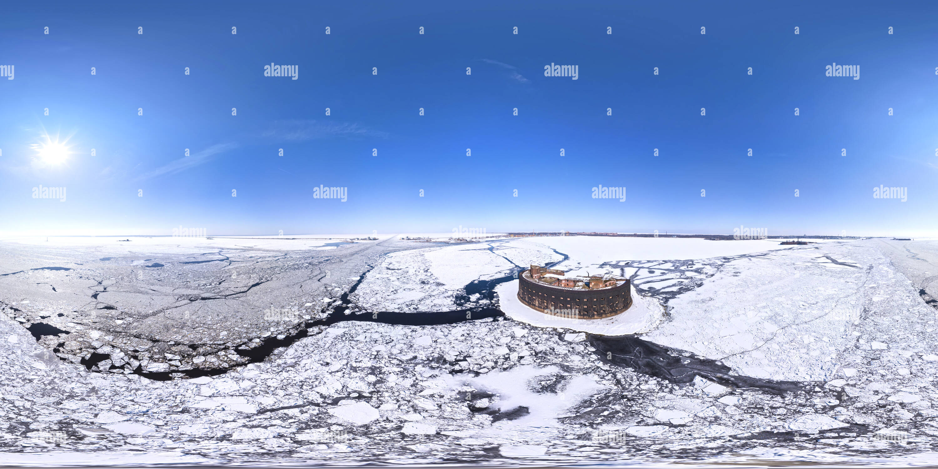 360 Grad Panorama Ansicht von Fort Kaiser Alexander I.