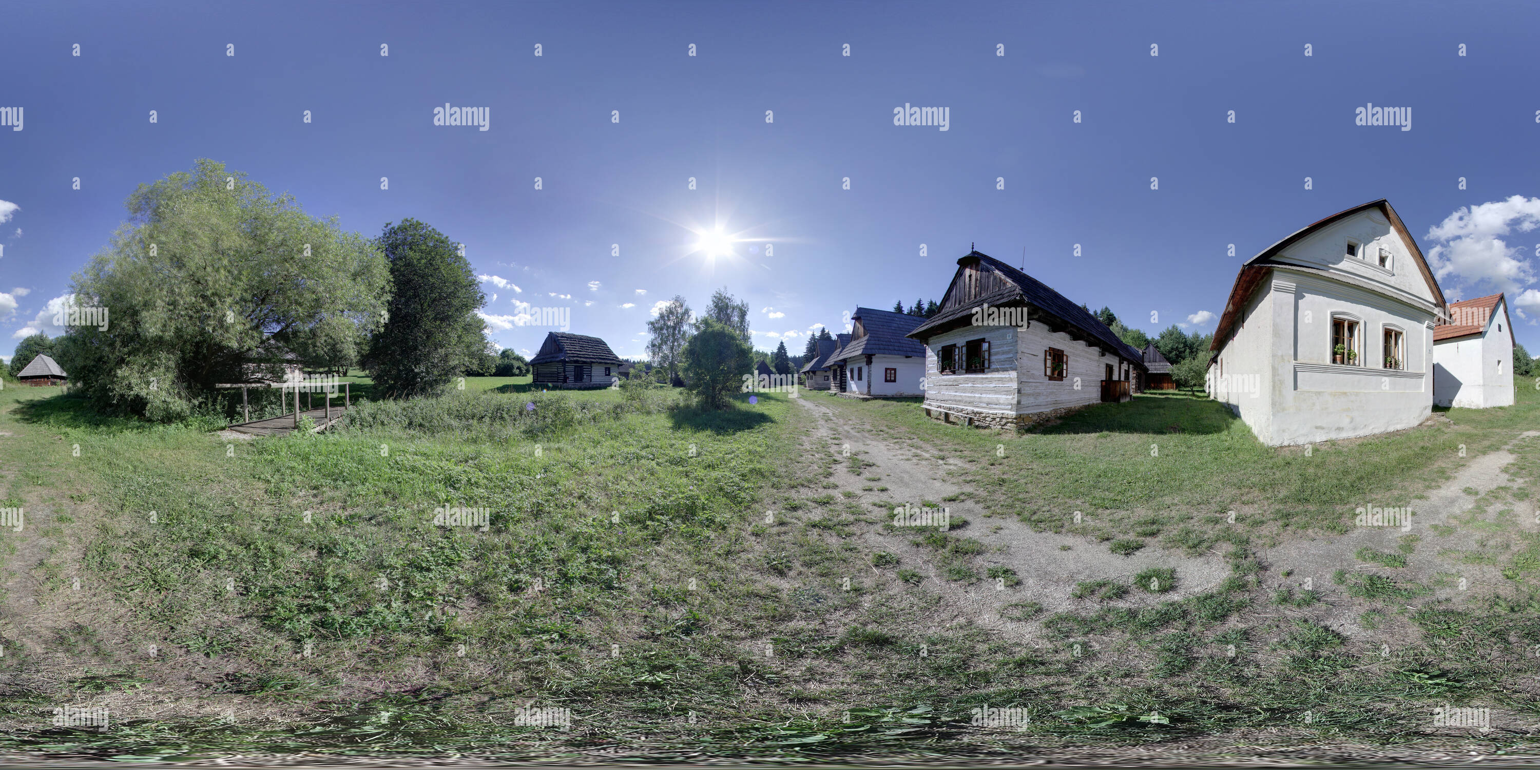 360 Grad Panorama Ansicht von Liptauer Dorf, Museum der Slowakischen Dorf Martin