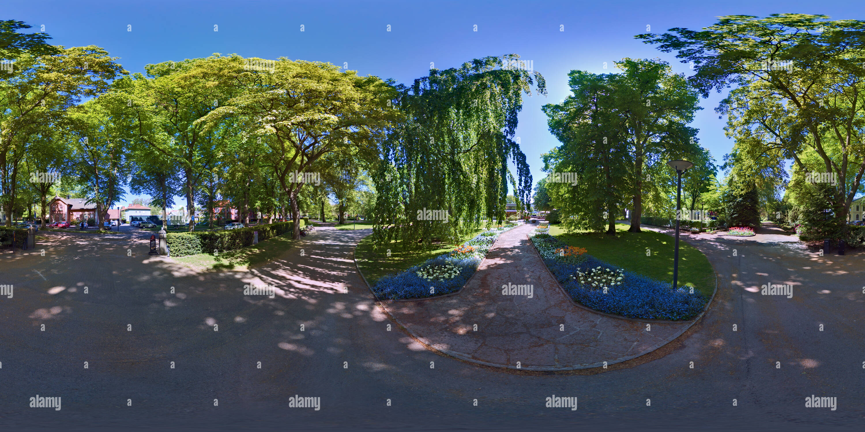 360 Grad Panorama Ansicht von Kalmar City Park - Haupteingang (Kalmar, Schweden)