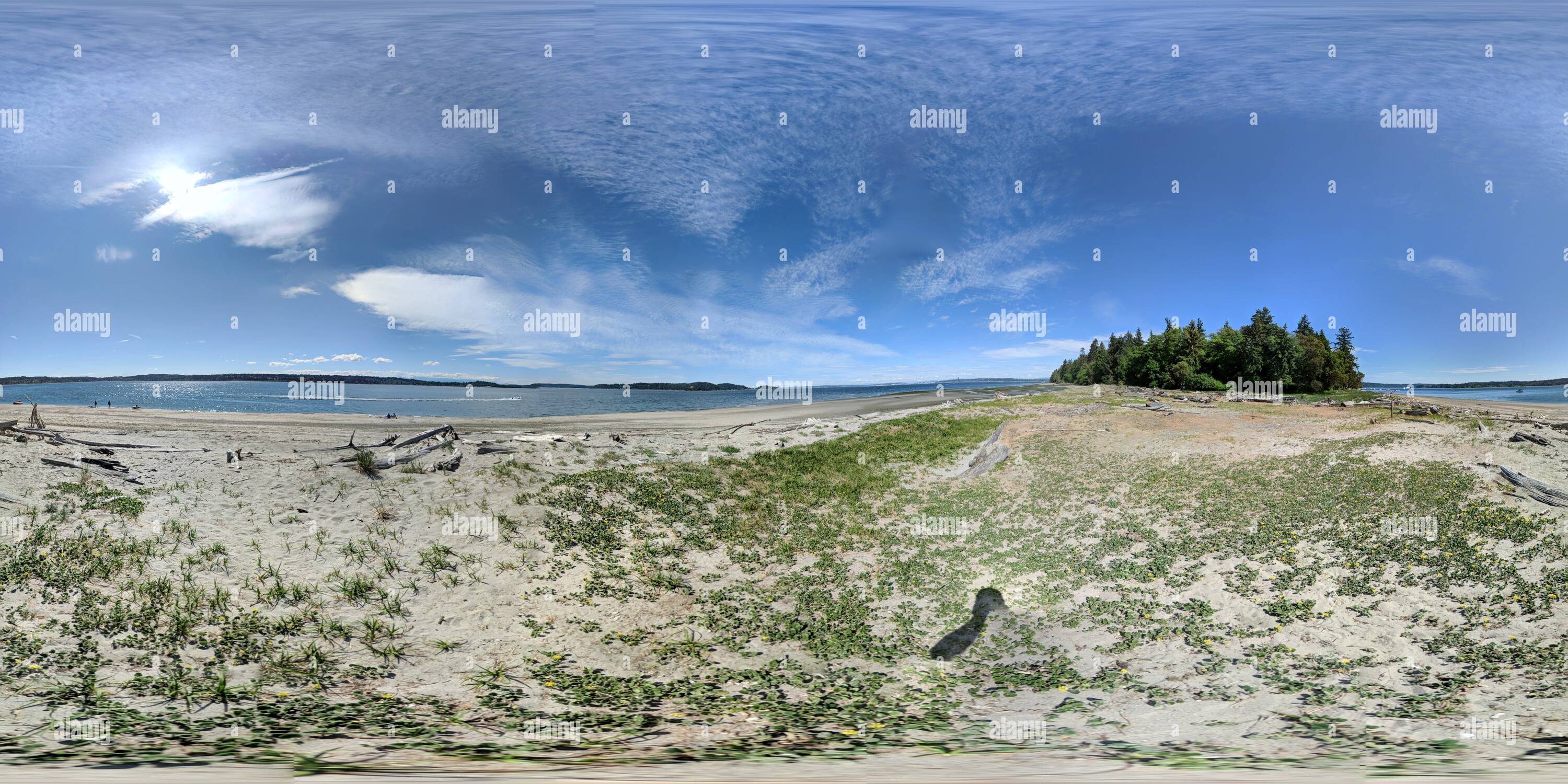 360 Grad Panorama Ansicht von Blake Insel, NW, Puget Sound, WA