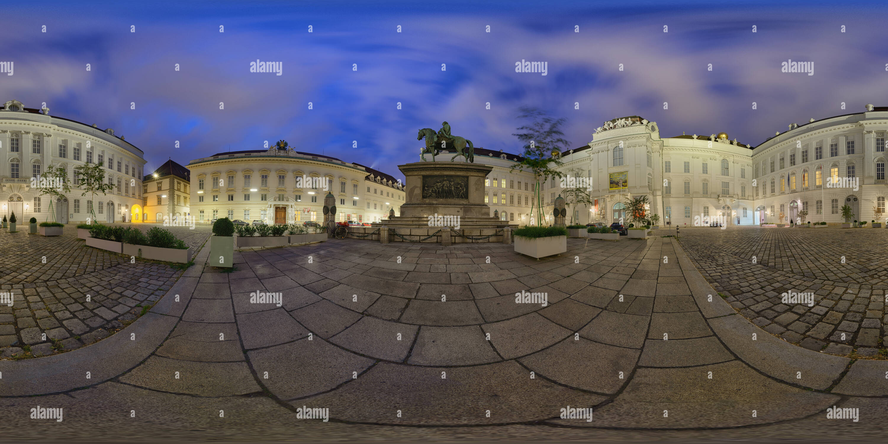 360 Grad Panorama Ansicht von Josefsplatz, Wien - 3.