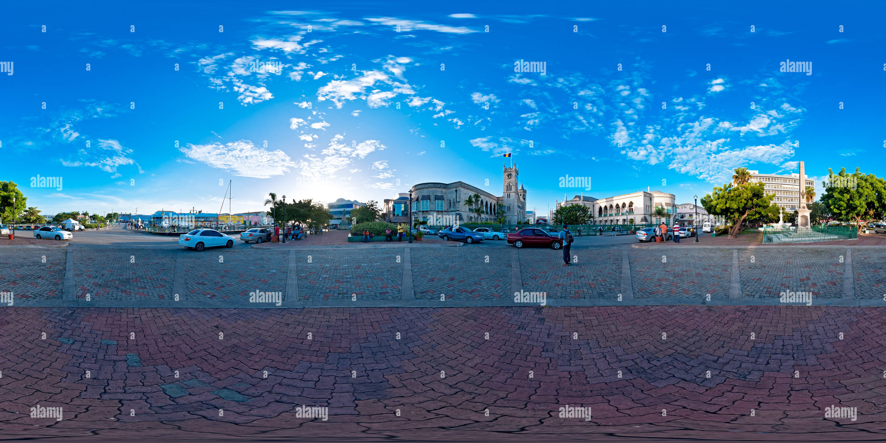 360 Grad Panorama Ansicht von Parlament Gebäude, Bridgetown