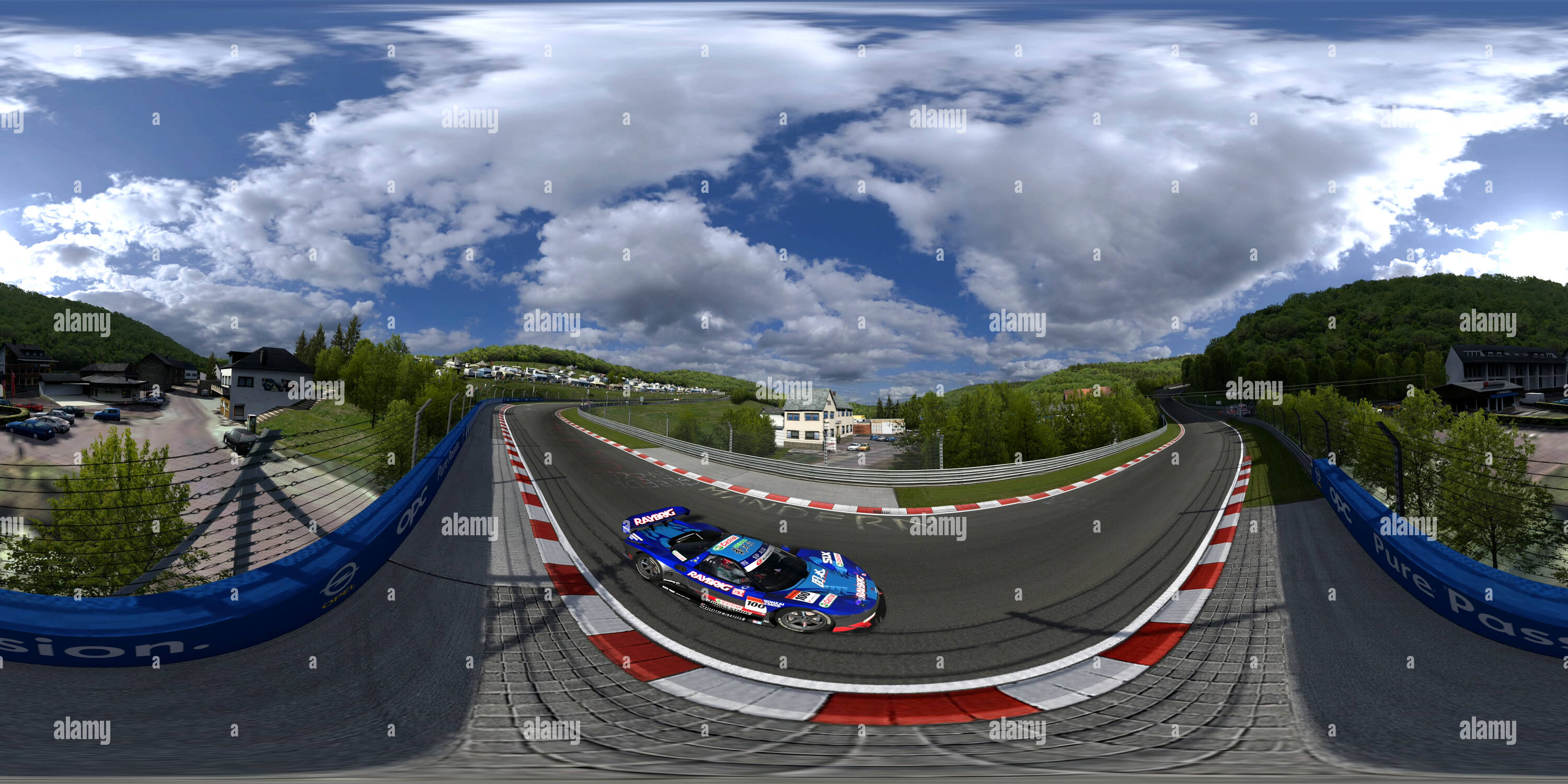 360 Grad Panorama Ansicht von GT5 Nürburgring (Gran Turismo Videospiel Grafiken)