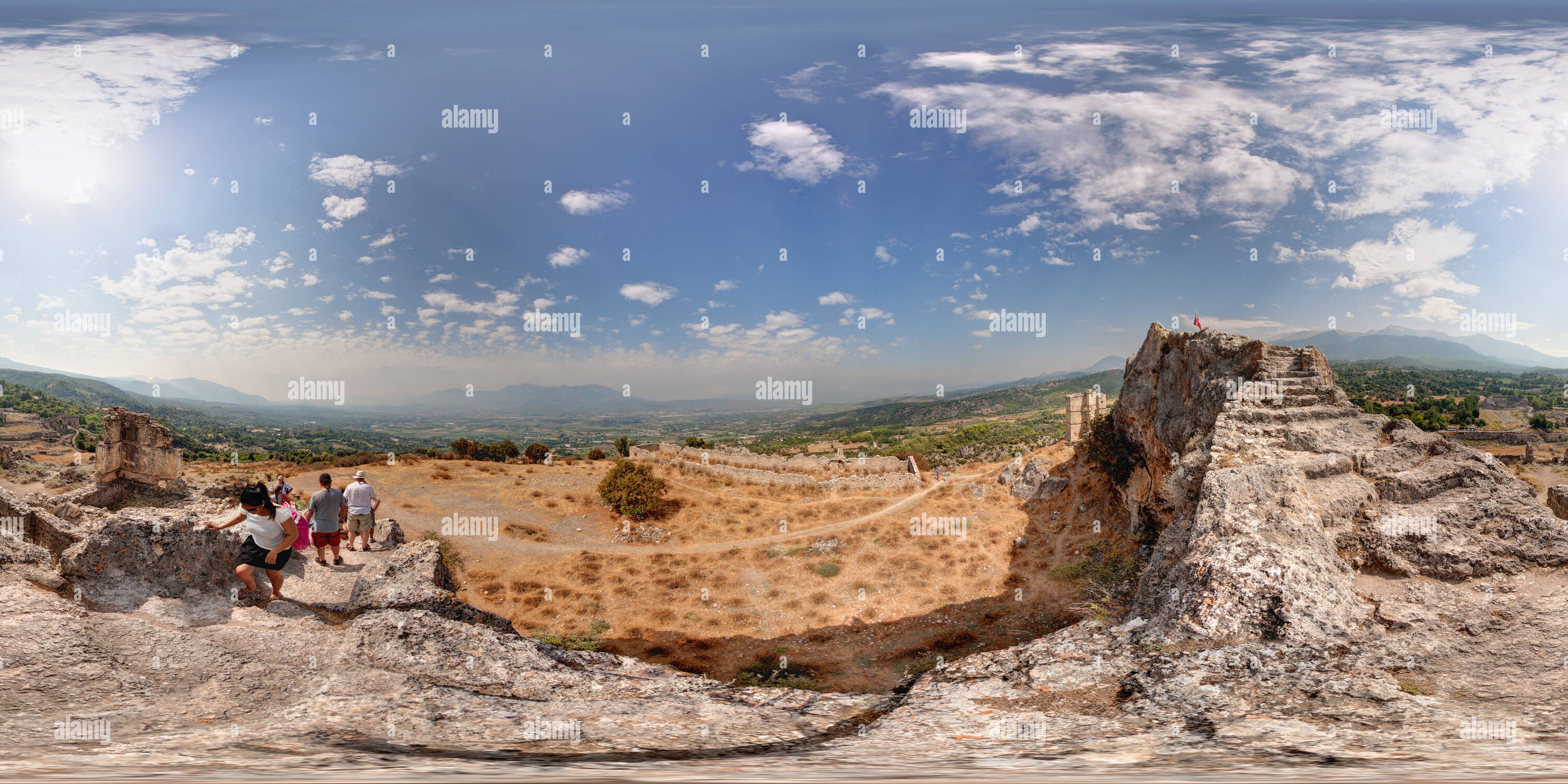 360 Grad Panorama Ansicht von Blick von oben auf Tloss Zitadelle