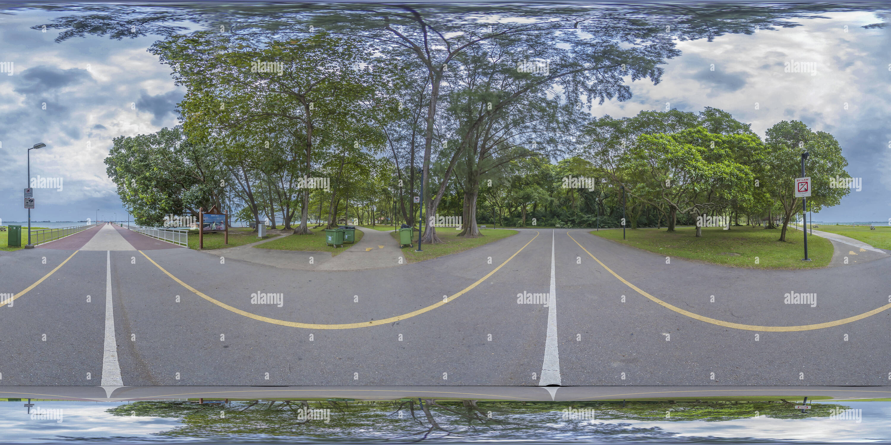 360 Grad Panorama Ansicht von Ausgangspunkt der Bedok Jetty @ East Coast Park Singapur