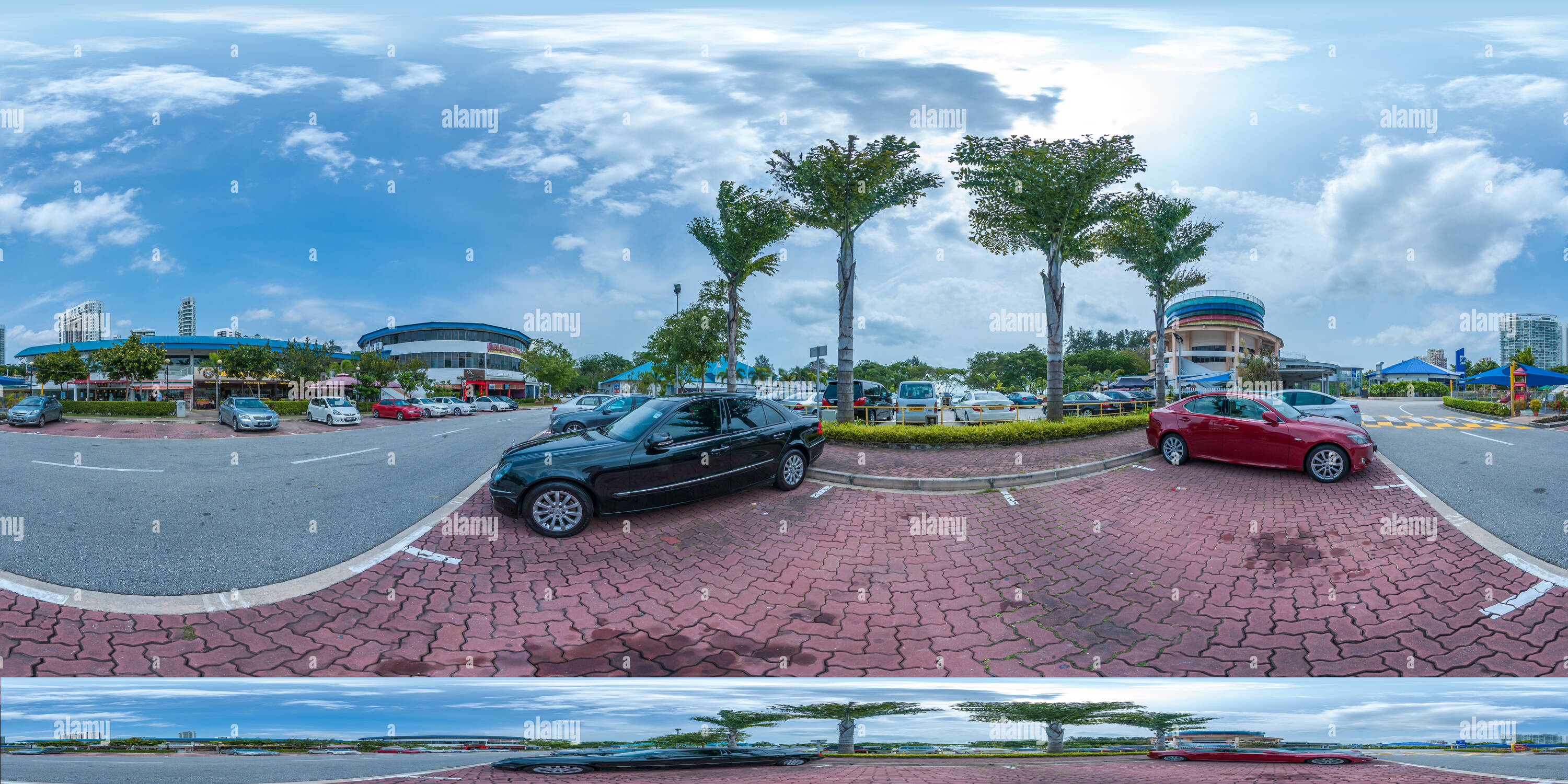 360 Grad Panorama Ansicht von Altstadt Cafe im East Coast Park Singapur