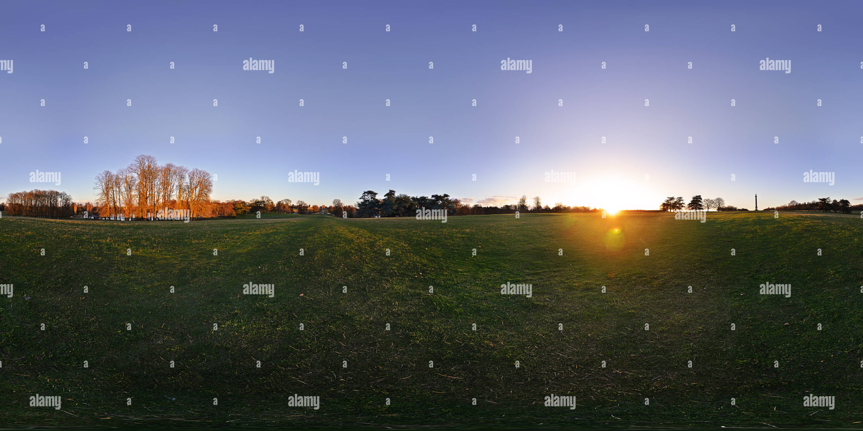 360 Grad Panorama Ansicht von Gärten von Blenheim Palace, Oxfodshire