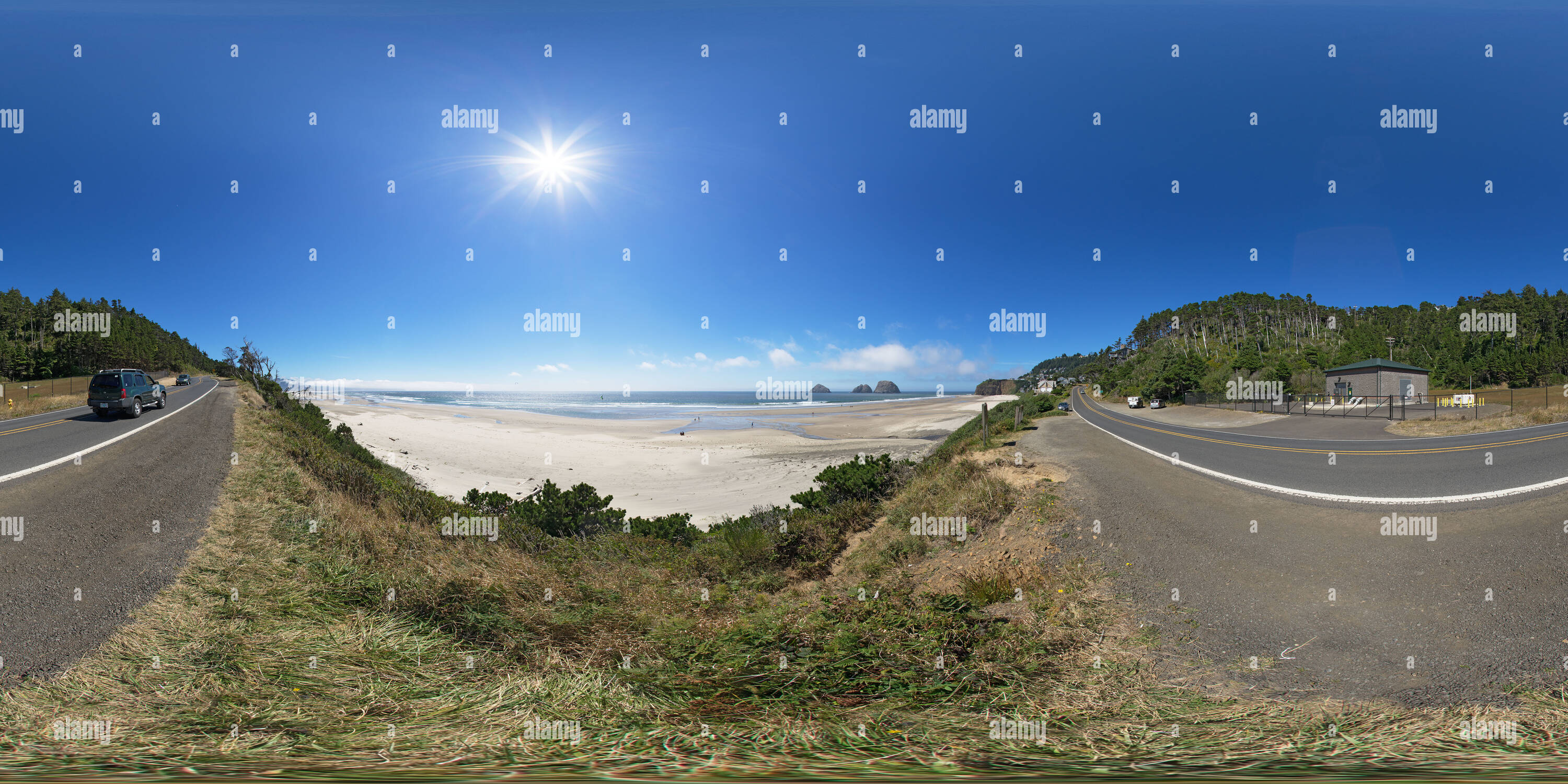 360 Grad Panorama Ansicht von Symons in Oceanside auf die drei Umhänge Scenic Loop